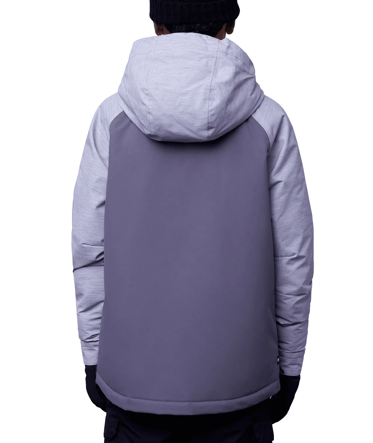 686 Youth Geo Insulated Snowboard Jacket White Heather Colourblock 2024