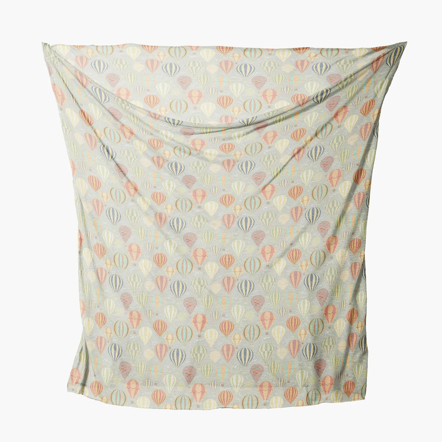 Air Balloons Printed Wraparound Infinity Loop Scarf | Girls & Women | Soft Poly Fabric