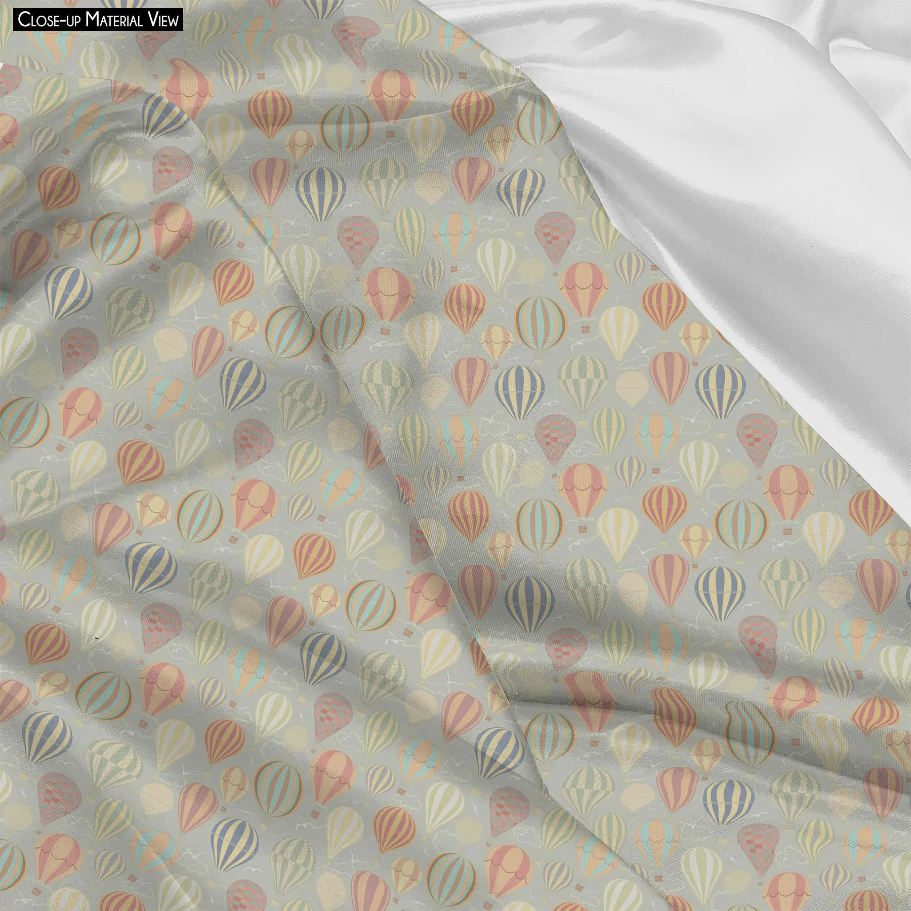 Air Balloons Printed Wraparound Infinity Loop Scarf | Girls & Women | Soft Poly Fabric