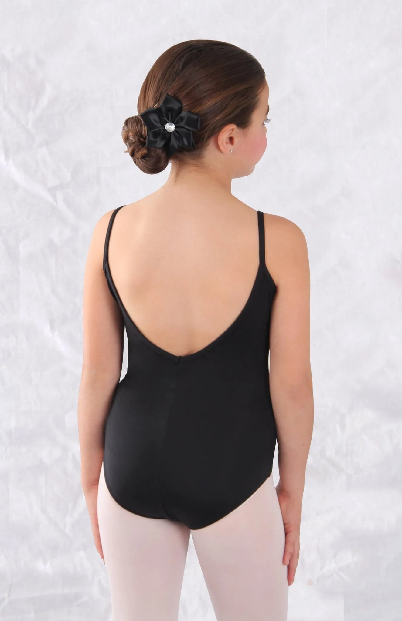 Basic Moves BM5545GN Girls' Microfiber Princess Seam Cami Leotard