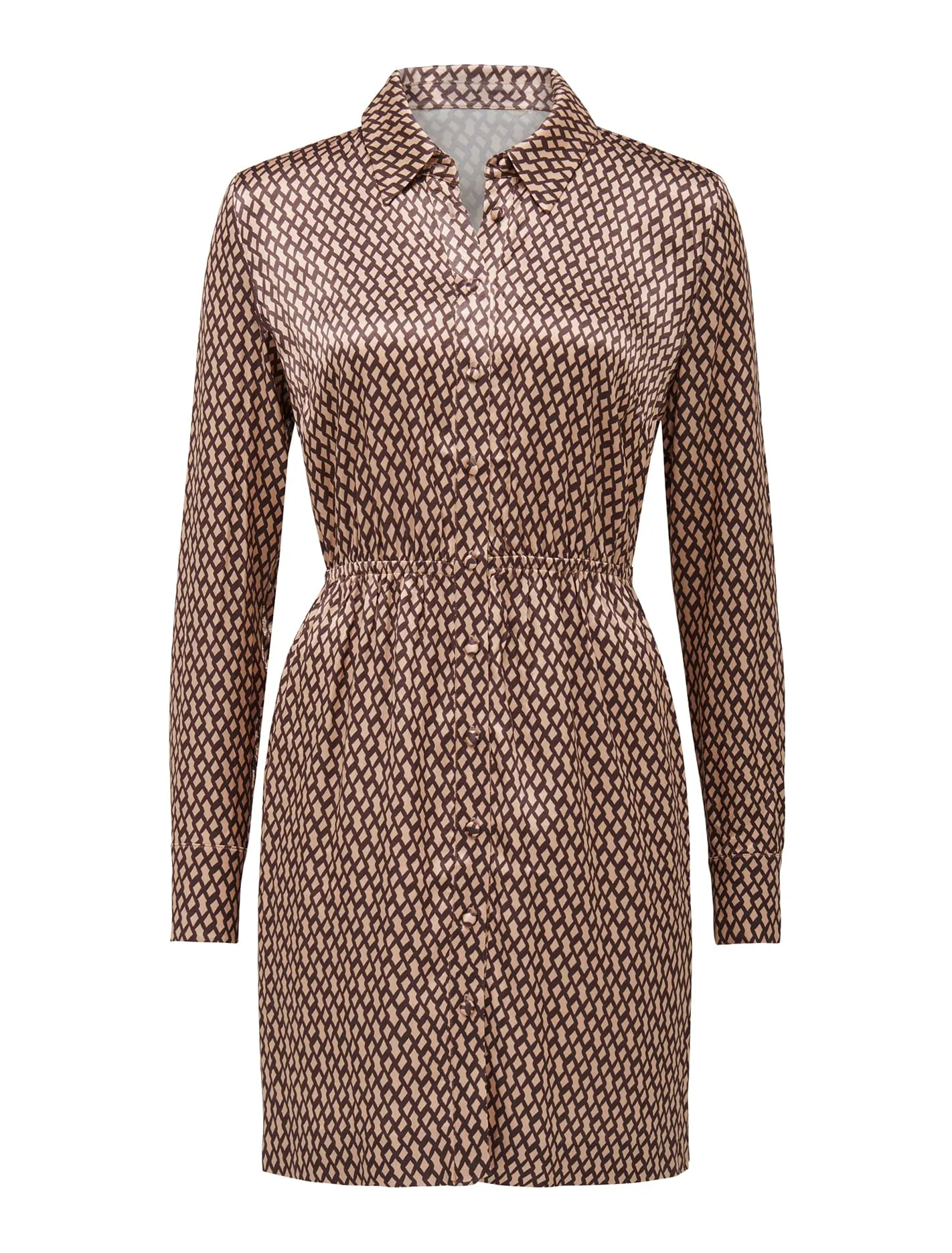 Beck Satin Shirt Mini Dress