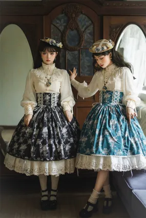 (BFM)Miss Point~Customized Vintage Lolita Skirt Elegant Pullover Fishbone SK