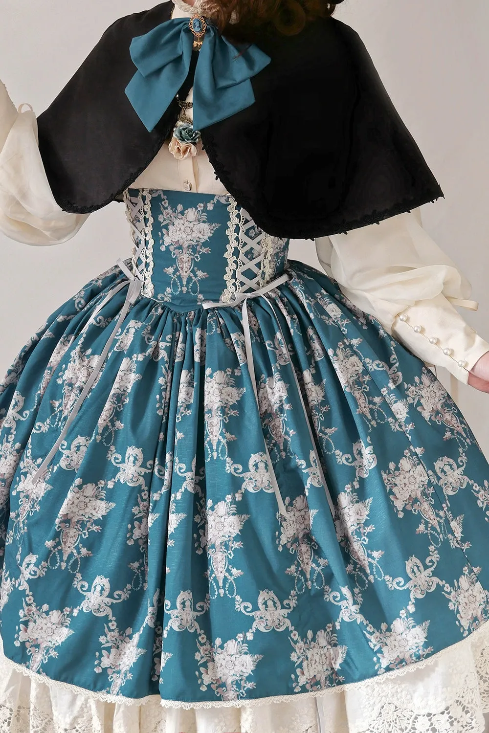 (BFM)Miss Point~Customized Vintage Lolita Skirt Elegant Pullover Fishbone SK