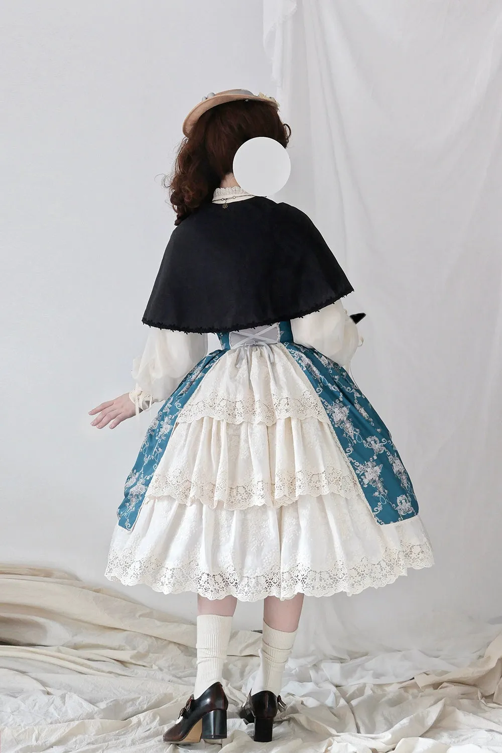 (BFM)Miss Point~Customized Vintage Lolita Skirt Elegant Pullover Fishbone SK