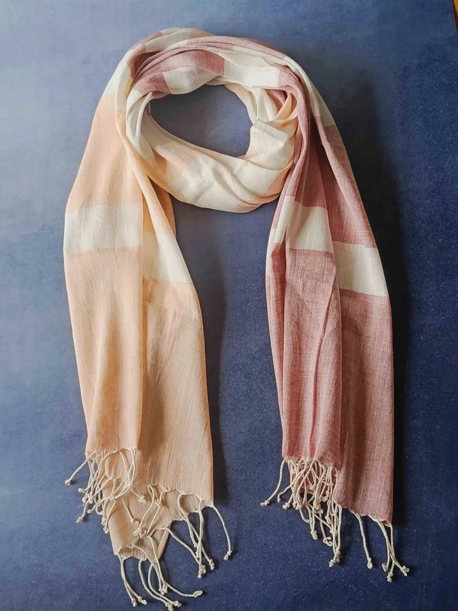 Blush Ginger Hemp Fabric Unisex Stole