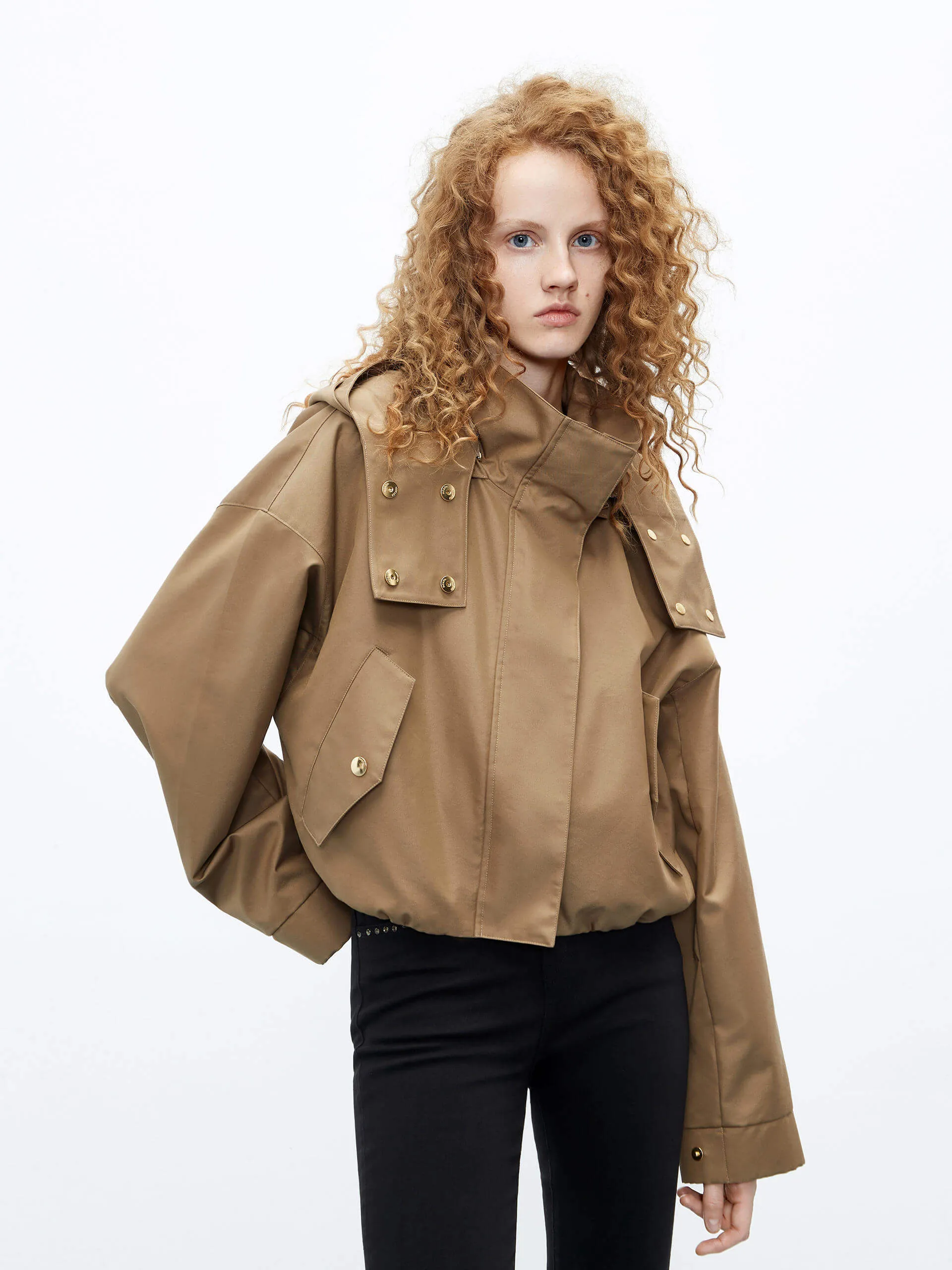 Cropped Hooded Jacket