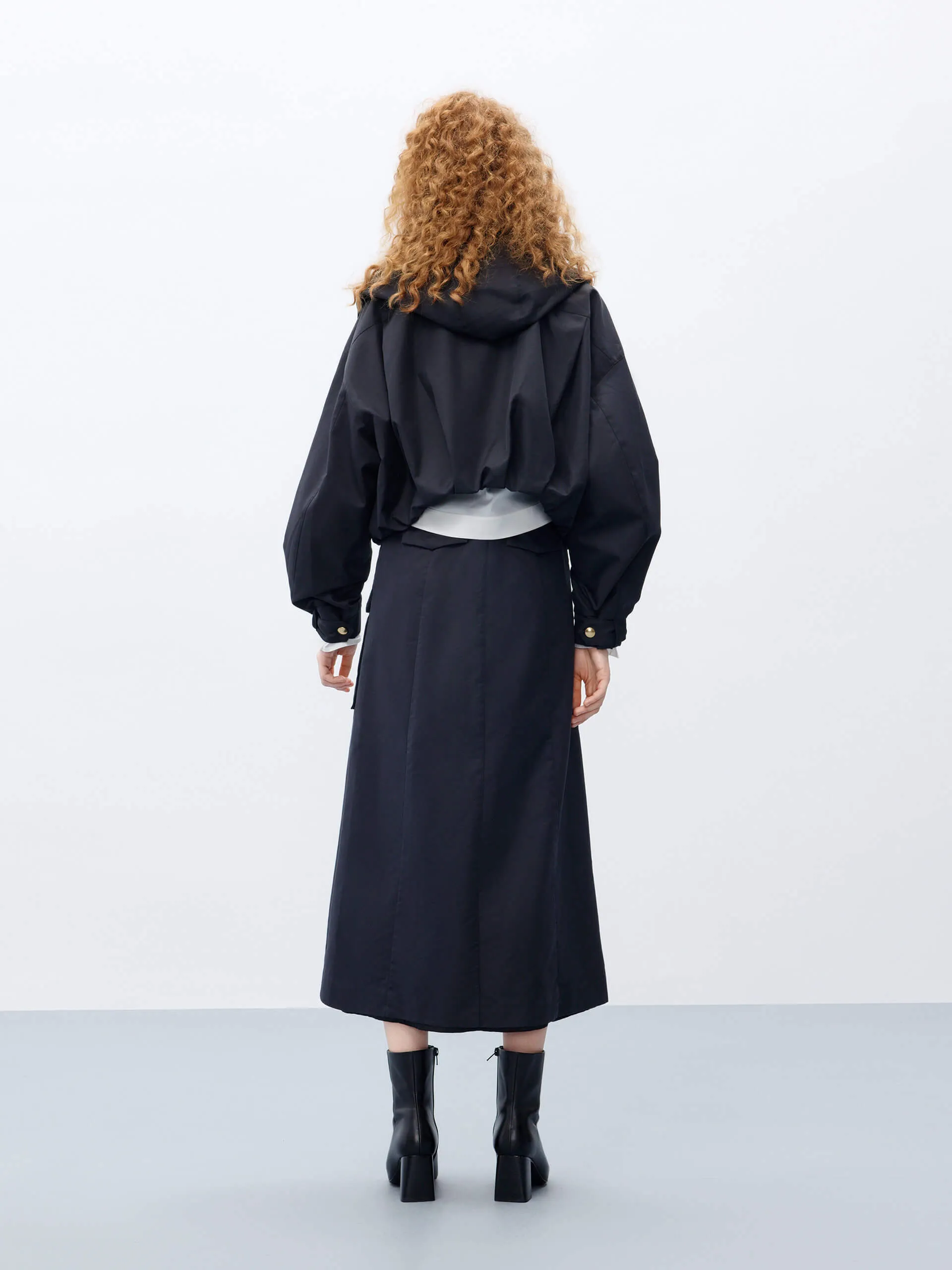 Cropped Hooded Jacket