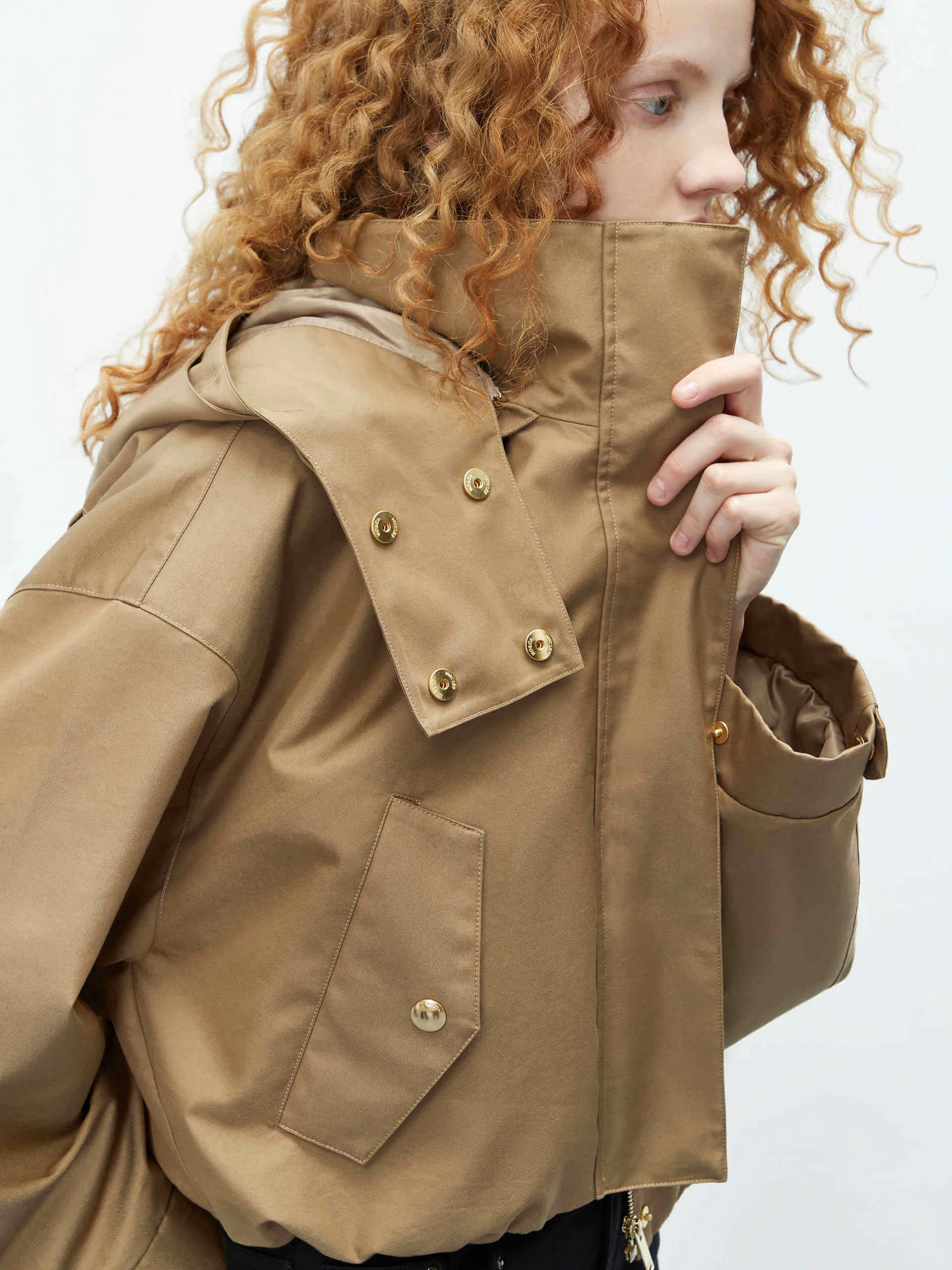Cropped Hooded Jacket