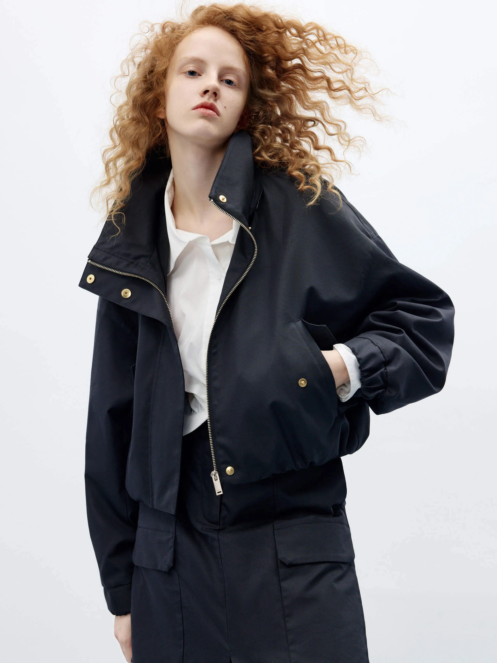 Cropped Hooded Jacket