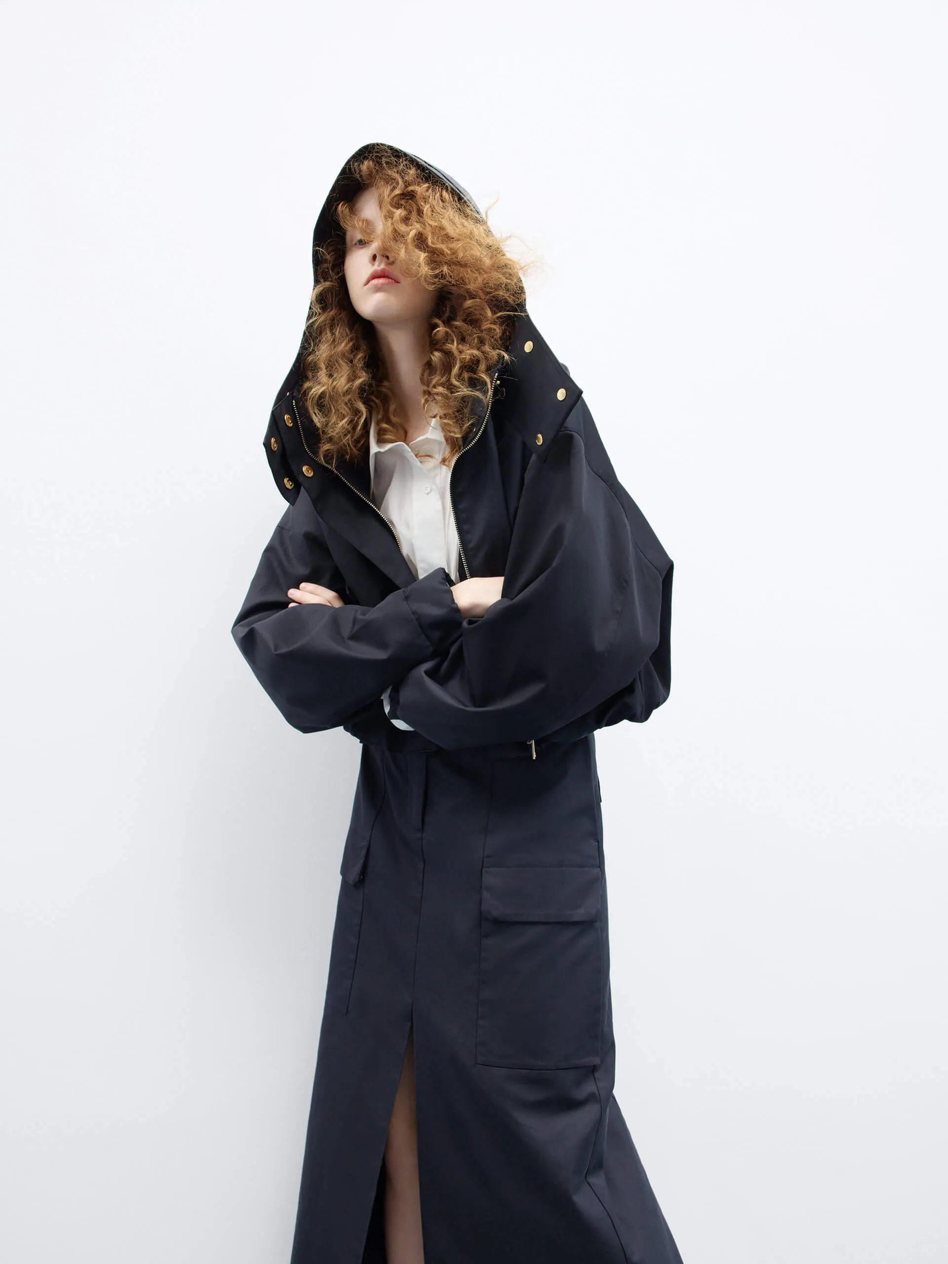 Cropped Hooded Jacket