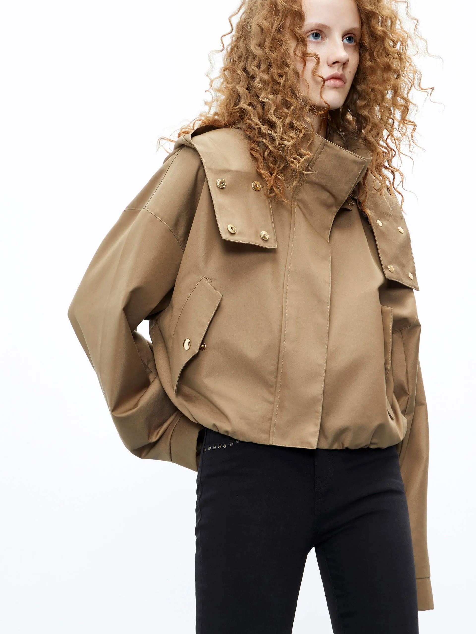 Cropped Hooded Jacket