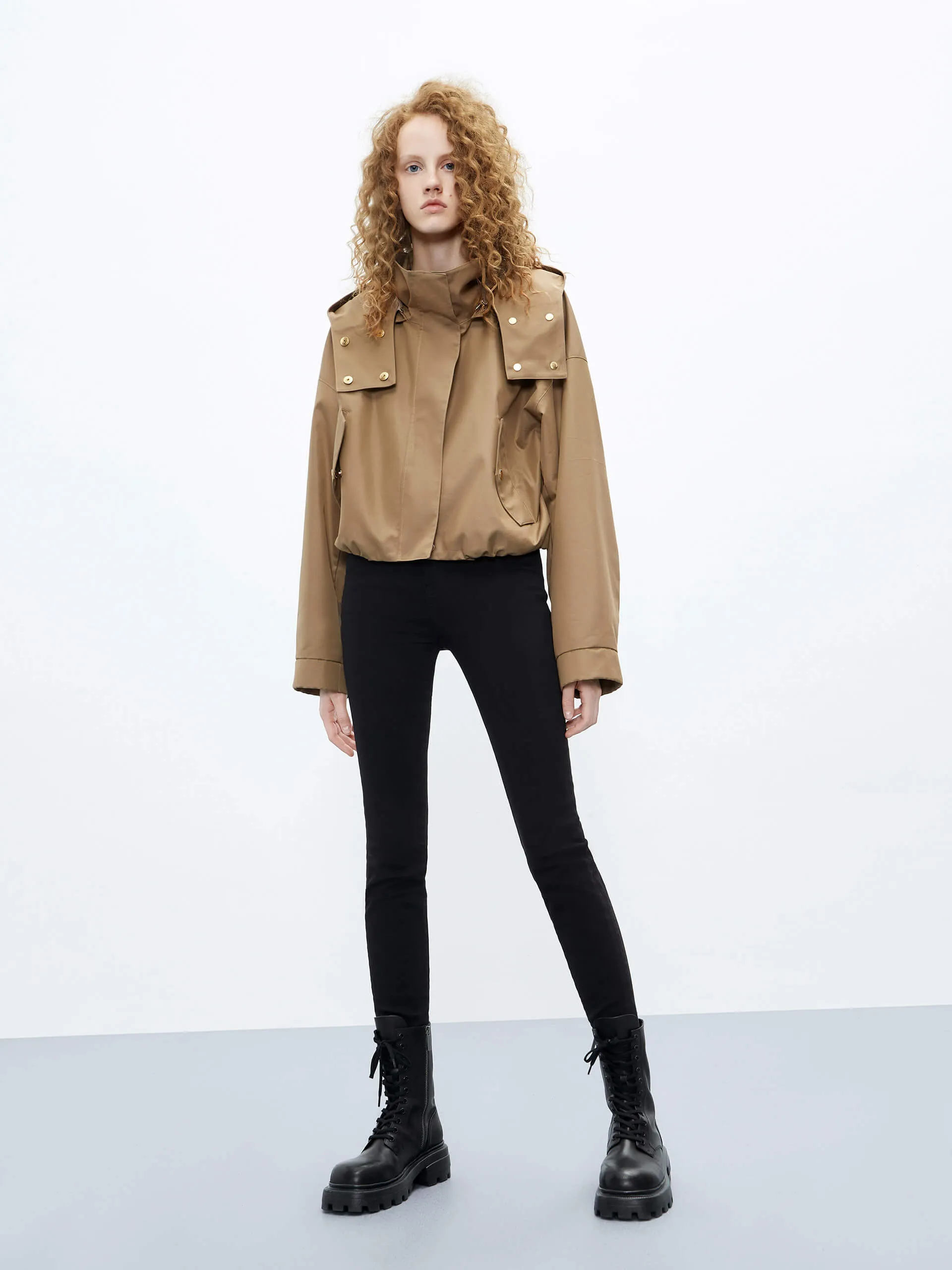 Cropped Hooded Jacket