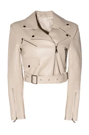 Cropped Moto Jacket