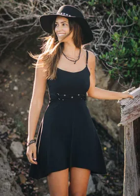 Daisy Hemp Tank Dress - Black