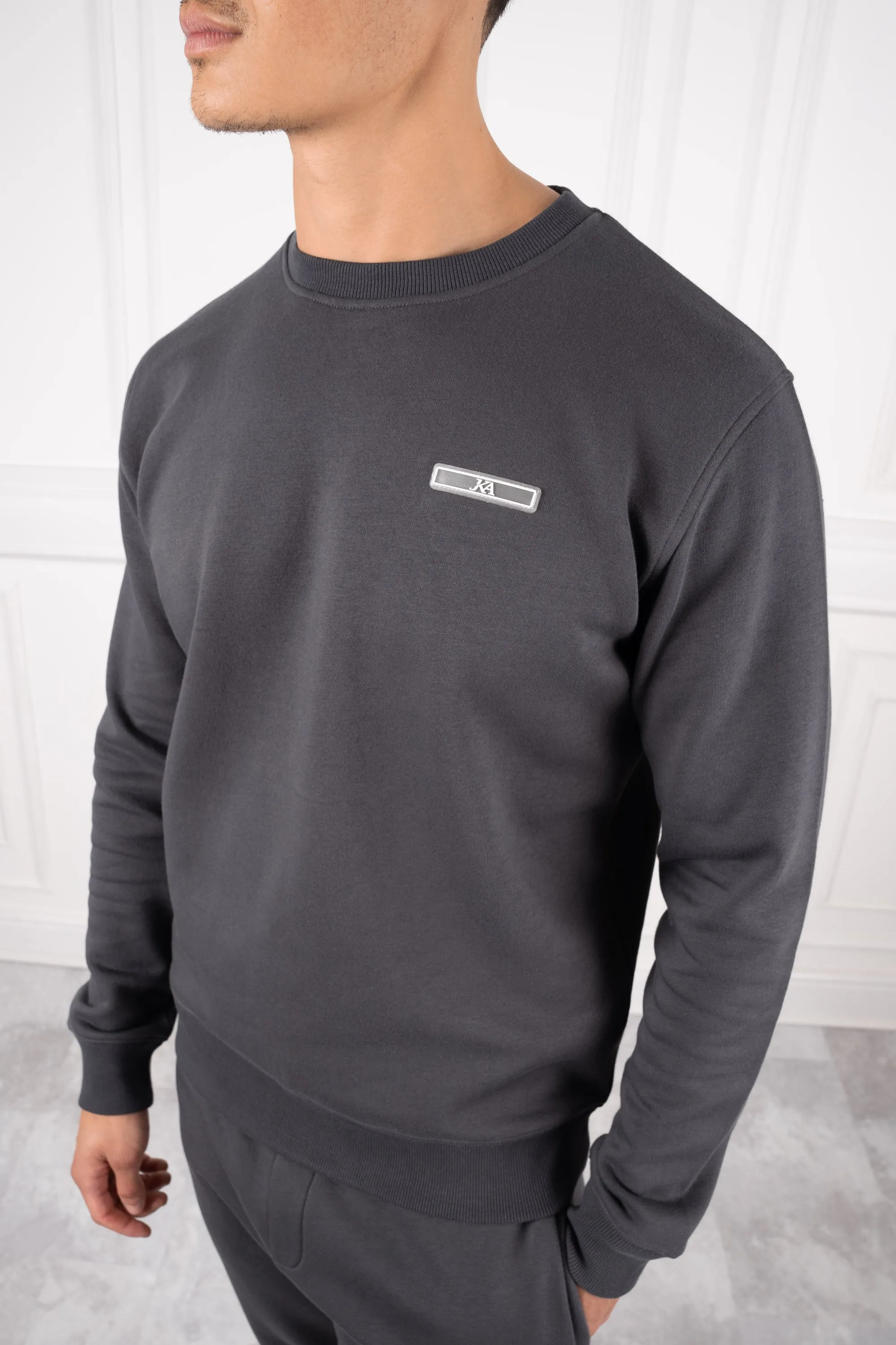 Day To Day Crew Neck TS Sweatshirt - Charcoal