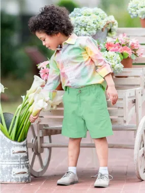 Dusty Jade Lightweight Chino Shorts
