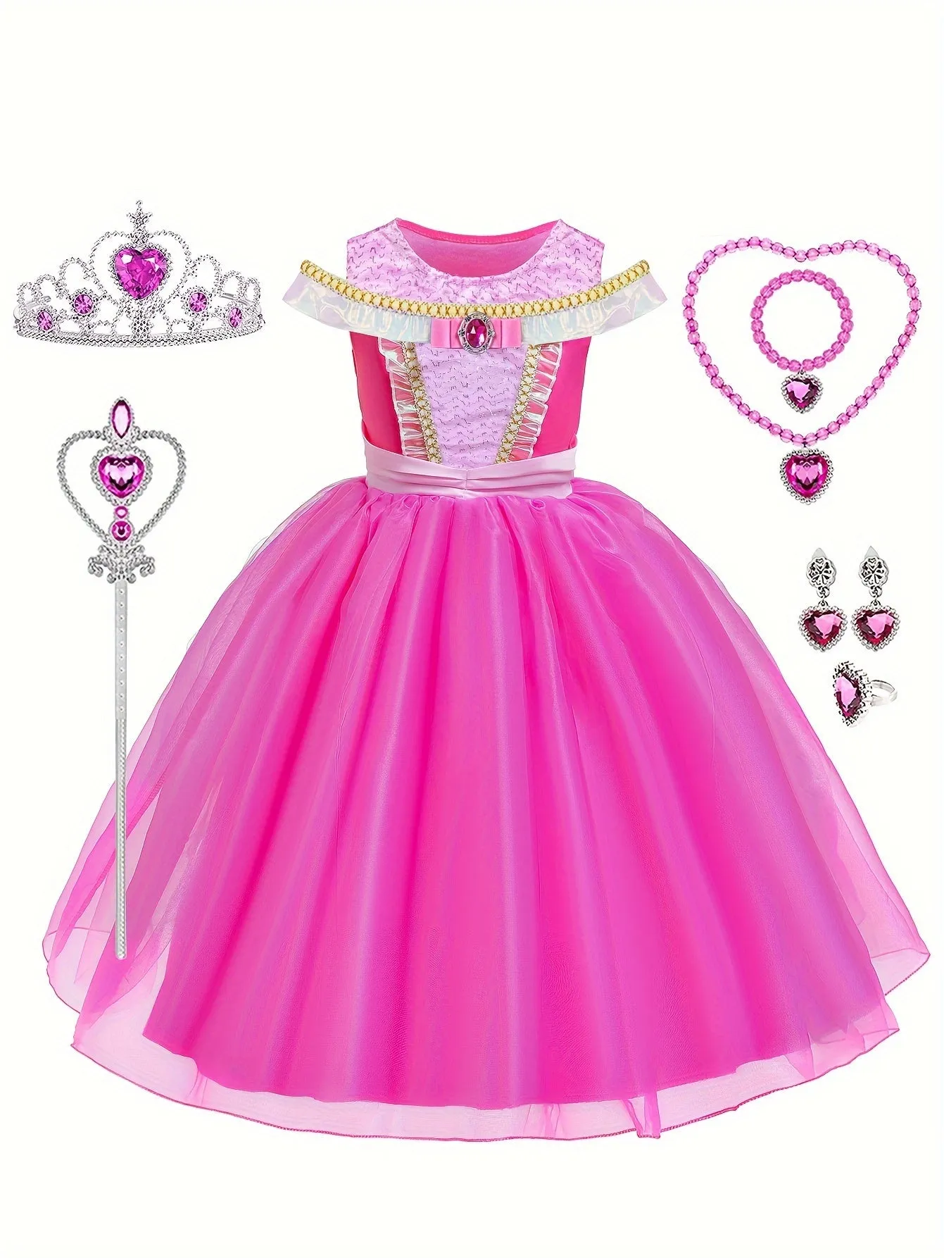 Enchanting Princess Dress Set Perfect Girls Birthday Gift