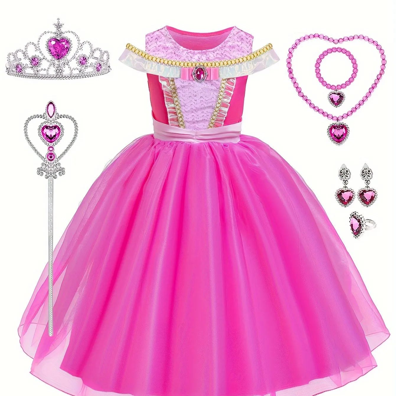 Enchanting Princess Dress Set Perfect Girls Birthday Gift