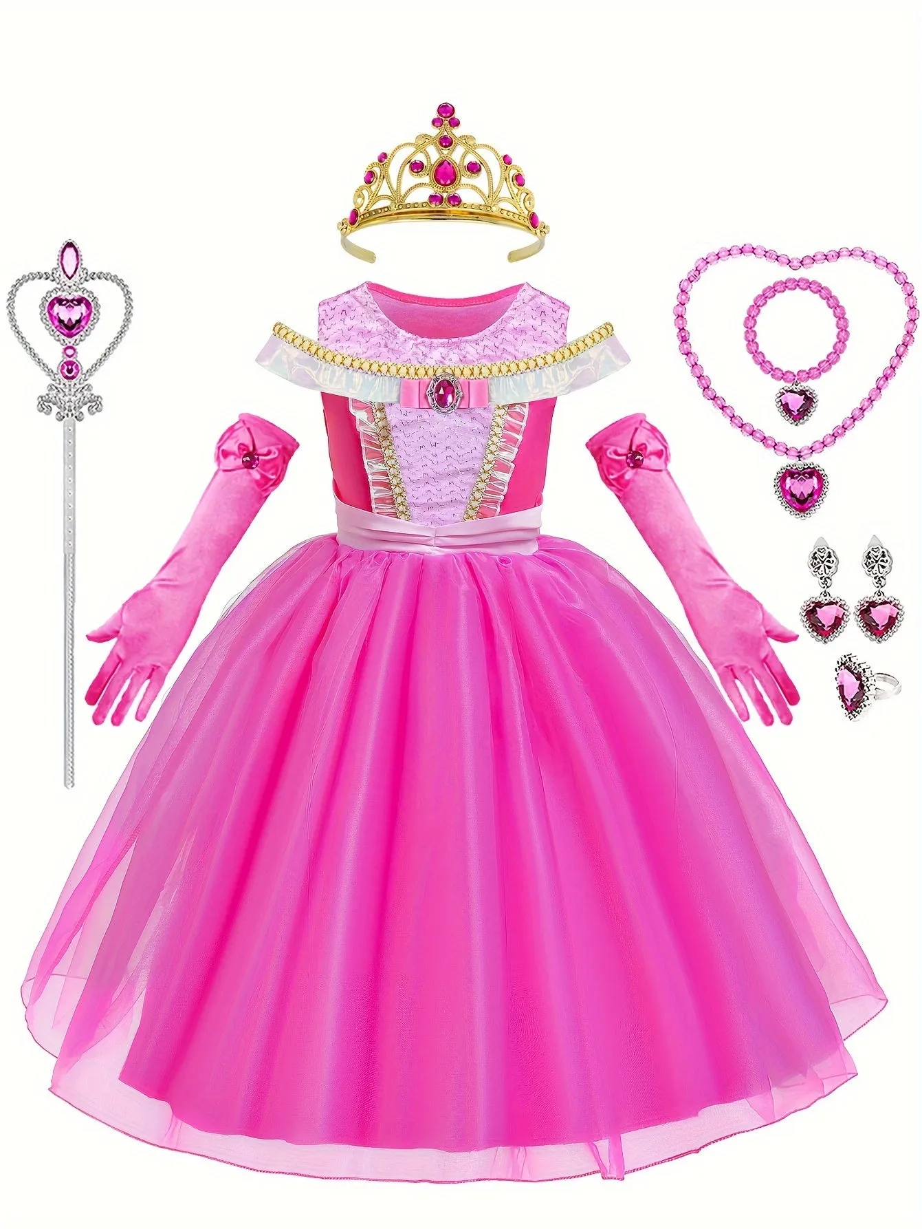 Enchanting Princess Dress Set Perfect Girls Birthday Gift