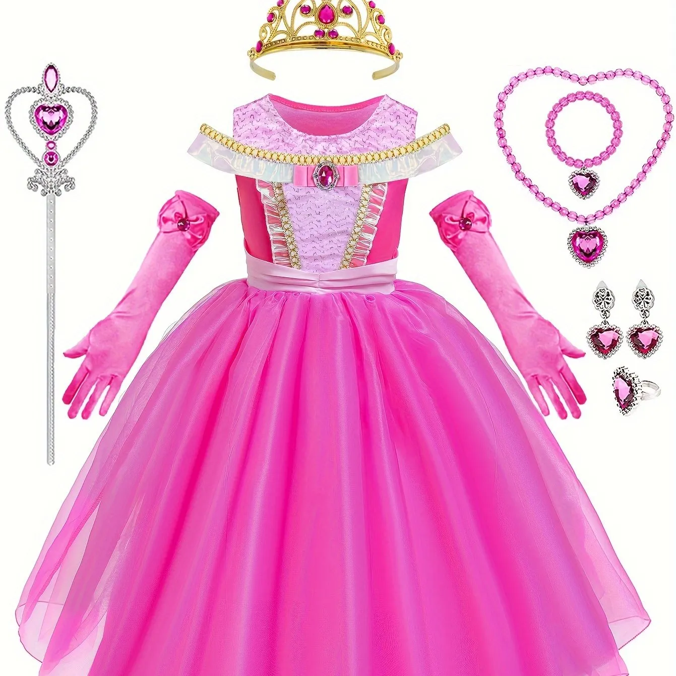 Enchanting Princess Dress Set Perfect Girls Birthday Gift
