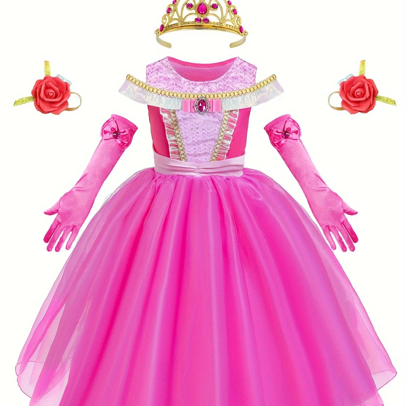 Enchanting Princess Dress Set Perfect Girls Birthday Gift