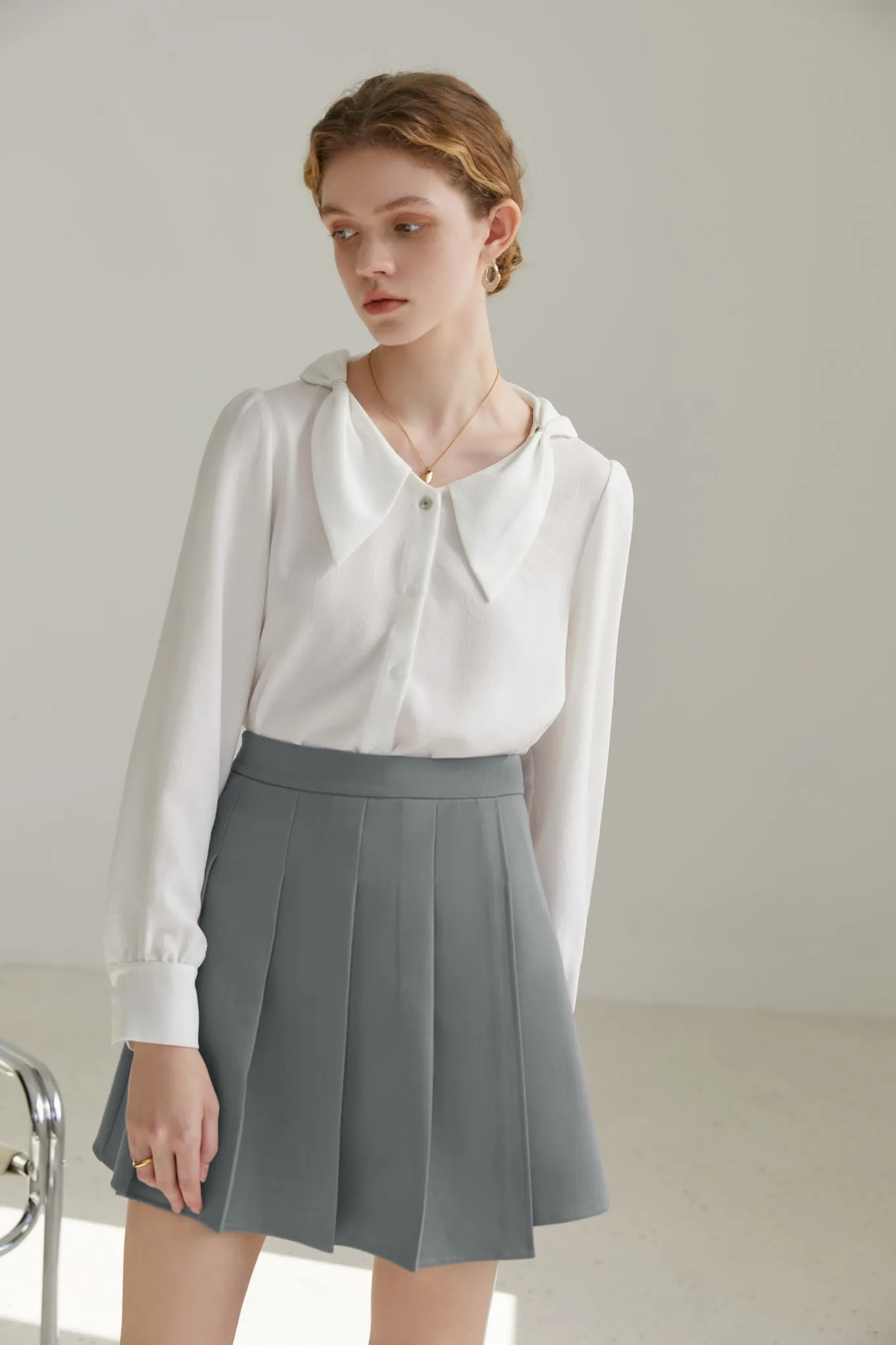 Fansilanen | Lina Gray Pleated Skirt