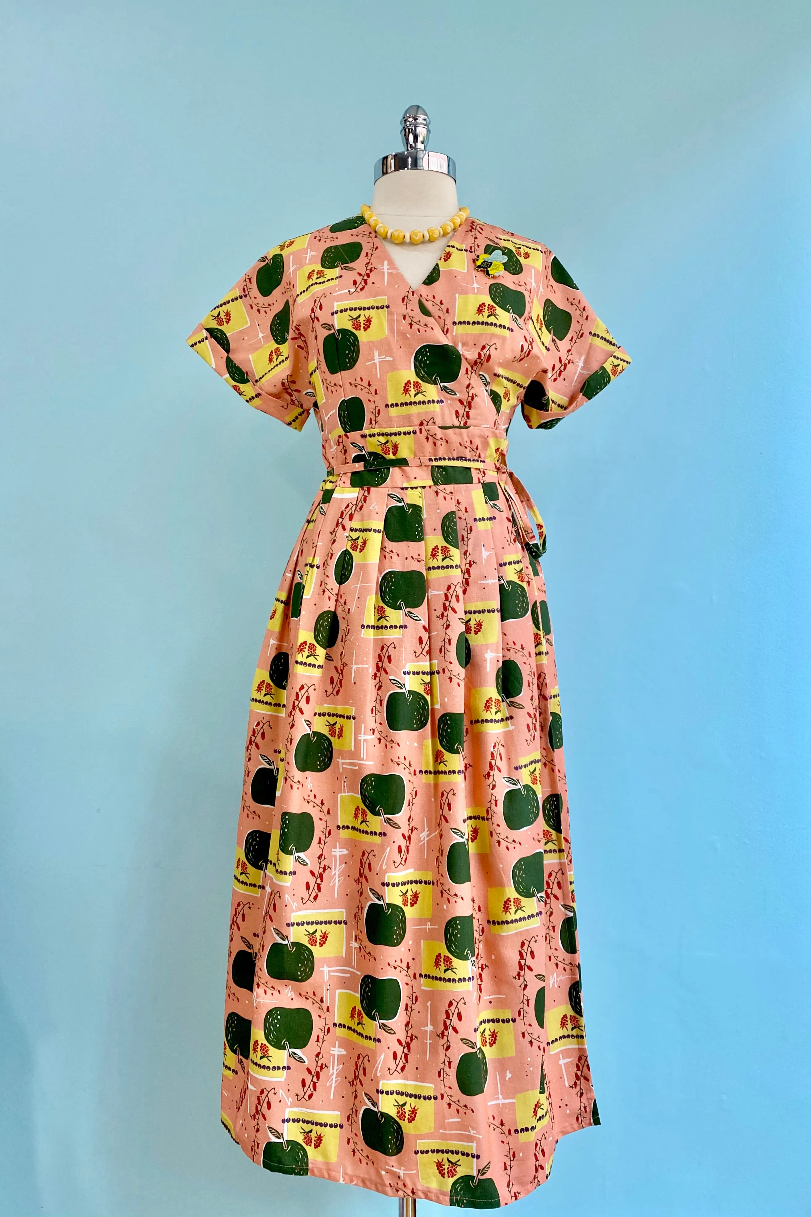 Final Sale Pink Apples Esme Wrap Dress by Palava