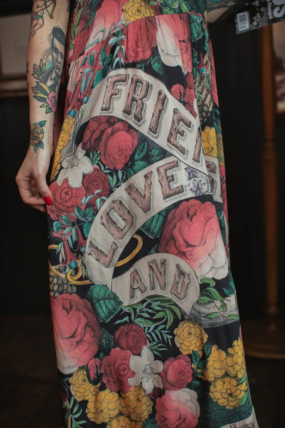 Friendship, Love, and Truth Bohemian Slip Dress - Oddfellows - IOOF