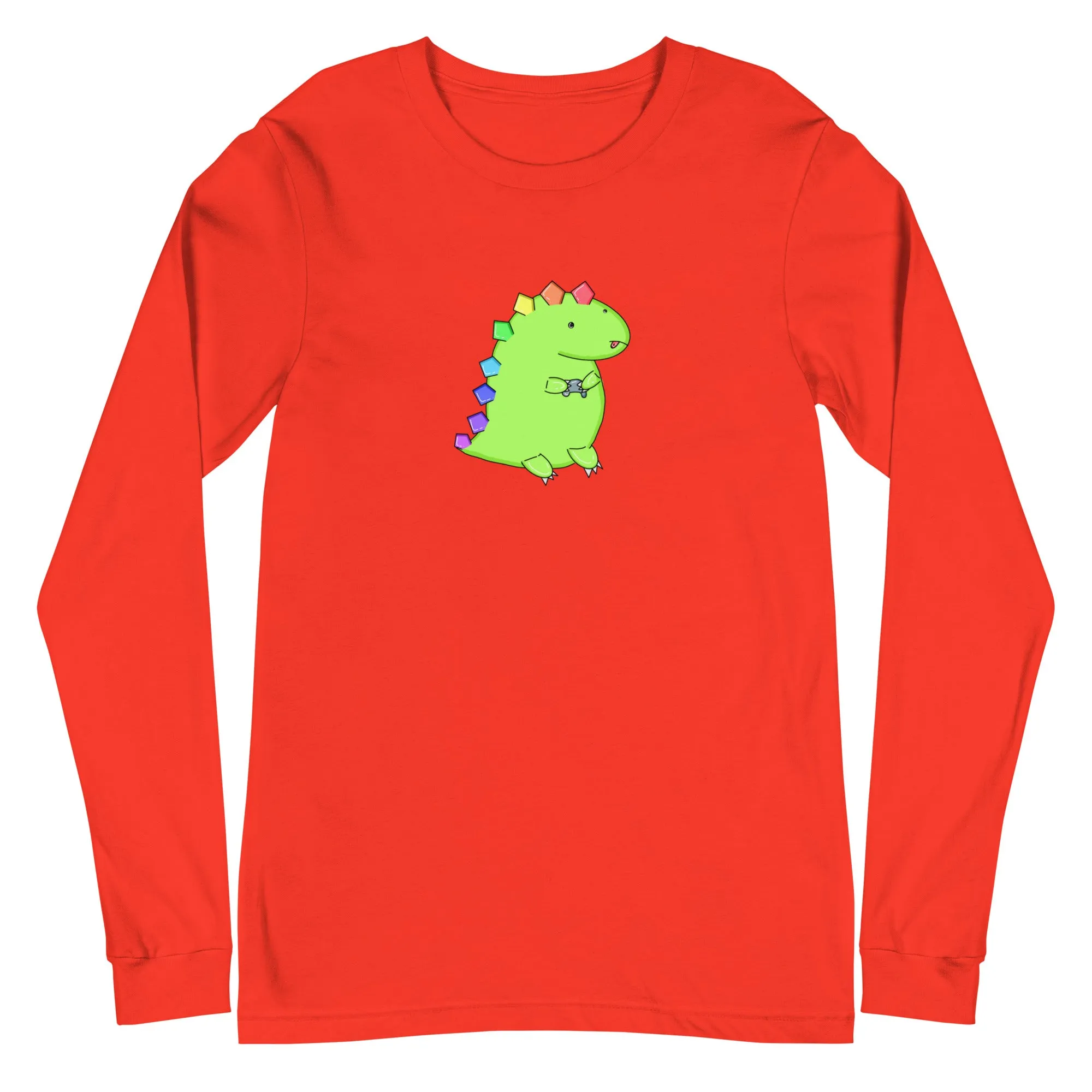 Gaming Dino - Long Sleeve Tee - LOTS OF COLORS!
