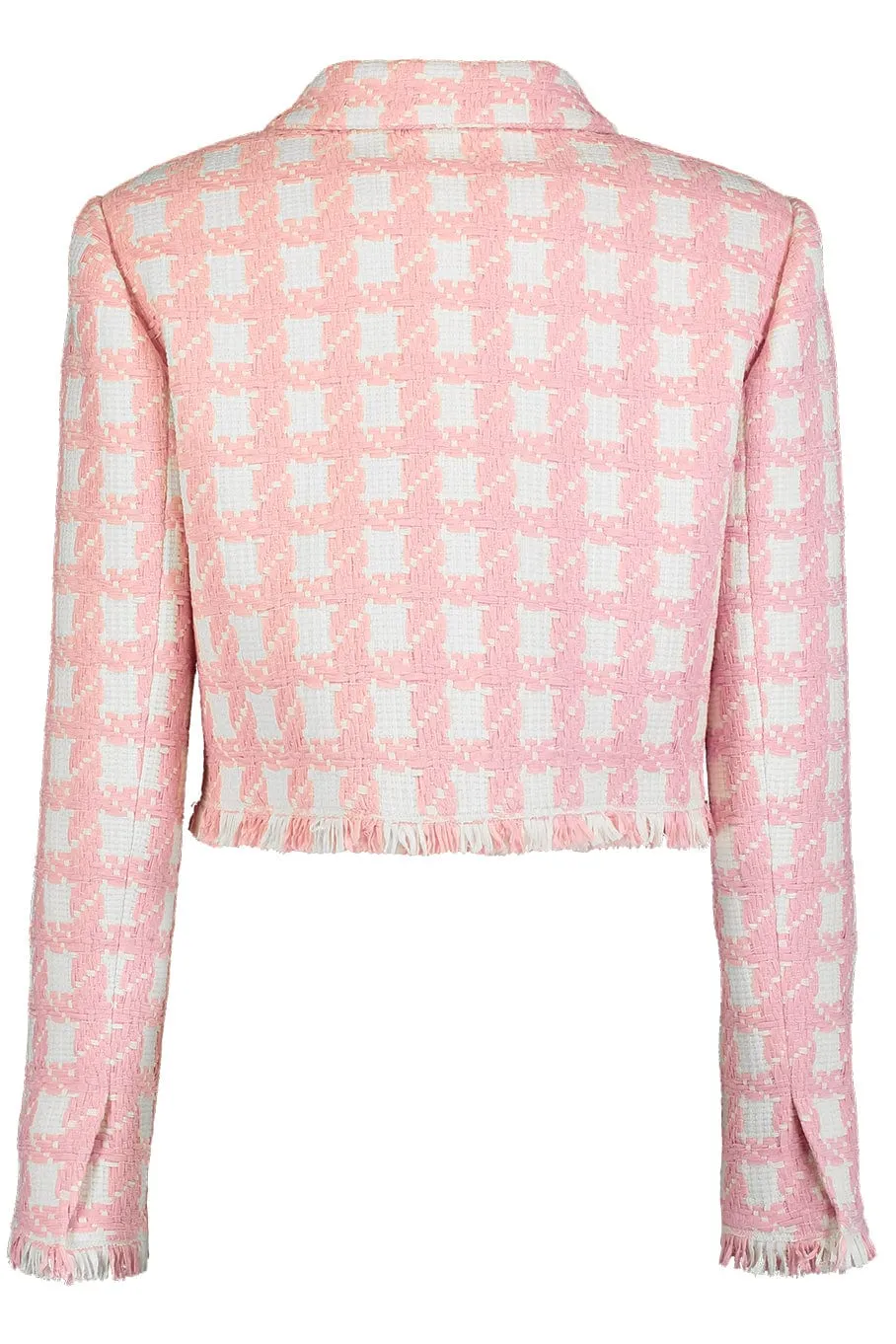 Gingham Tweed Cropped Jacket