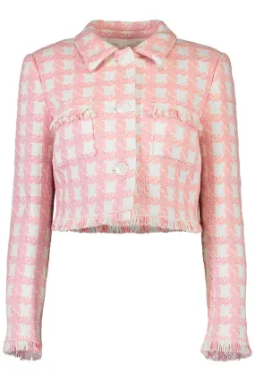 Gingham Tweed Cropped Jacket