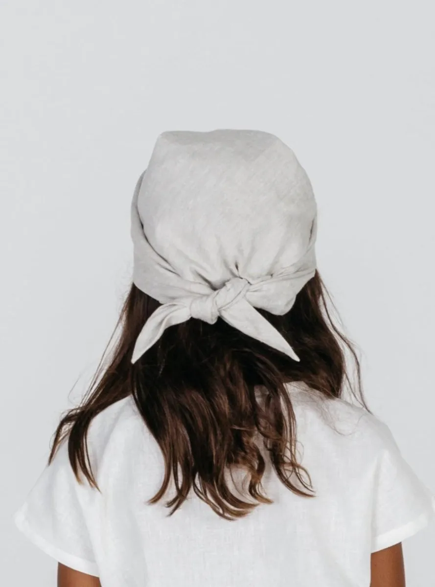 Hemp head scarf in Beige