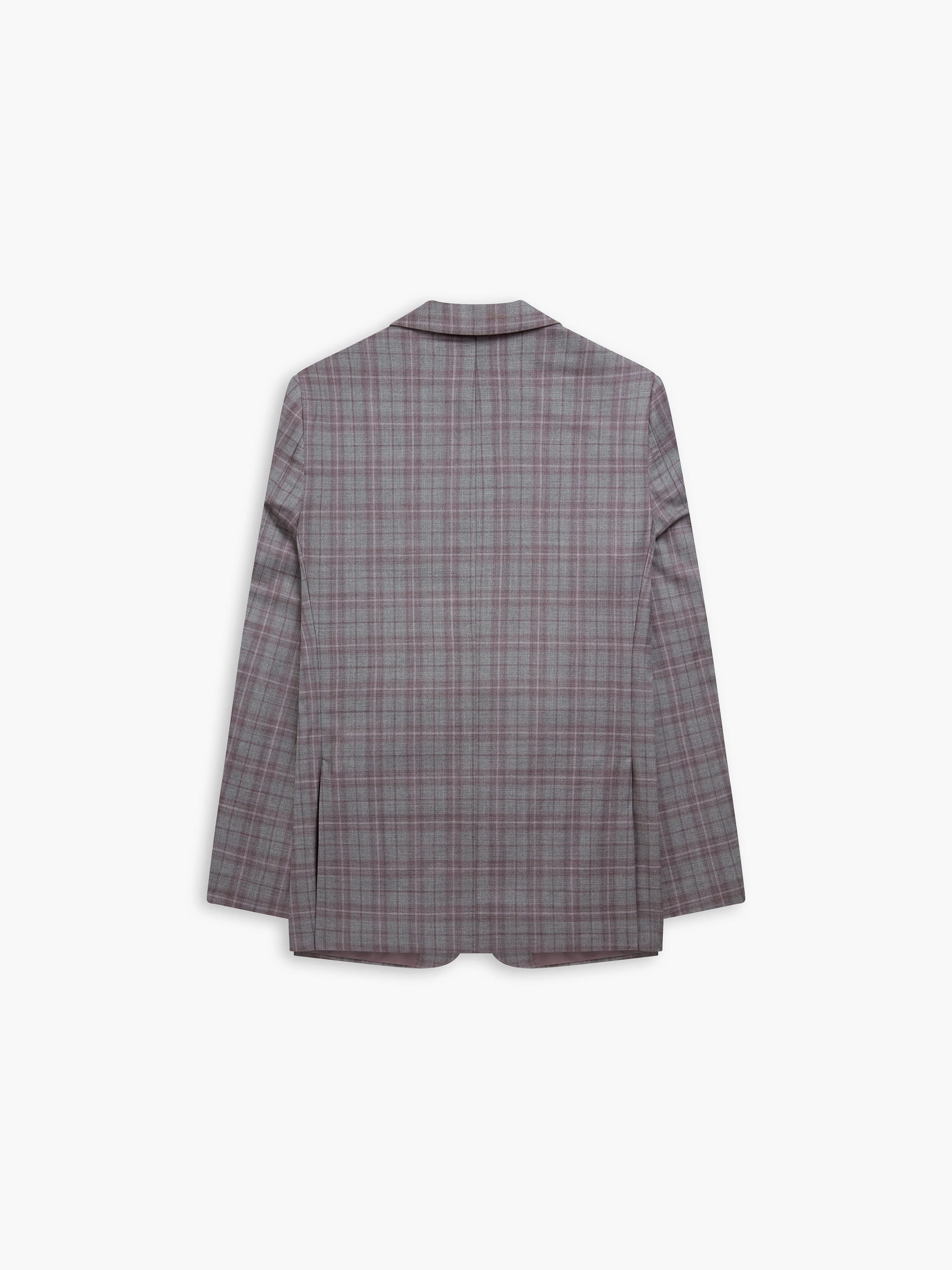 Highgrove Woven in Italy Slim Fit Grey Check Jacket