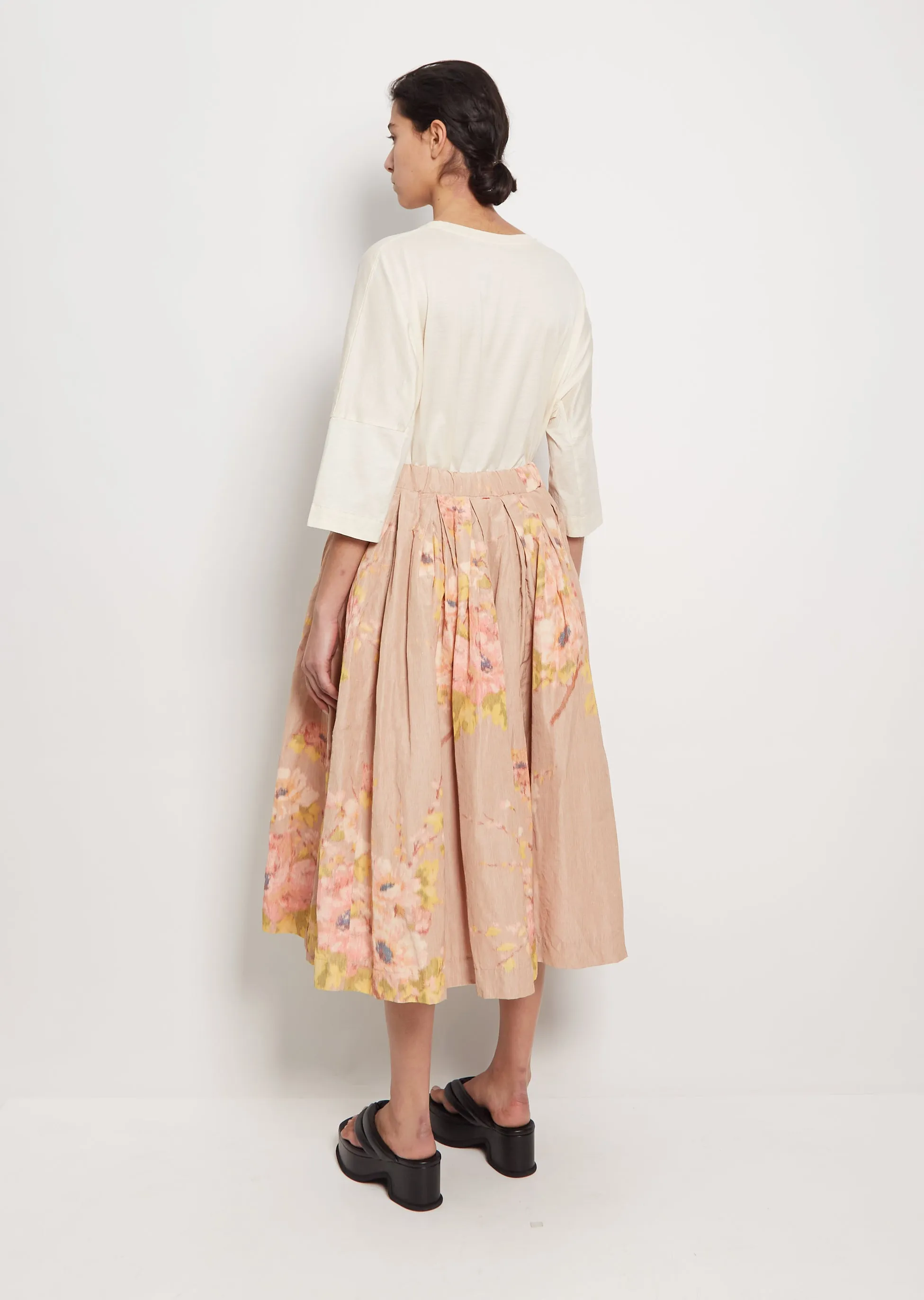 Ikat Double Rideaux Skirt — Flower
