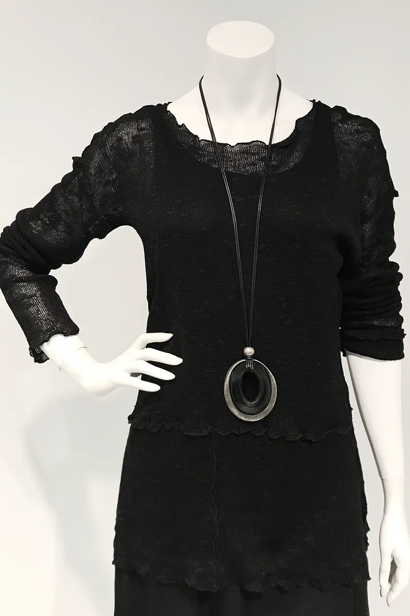 Kim Top in Black Sierra
