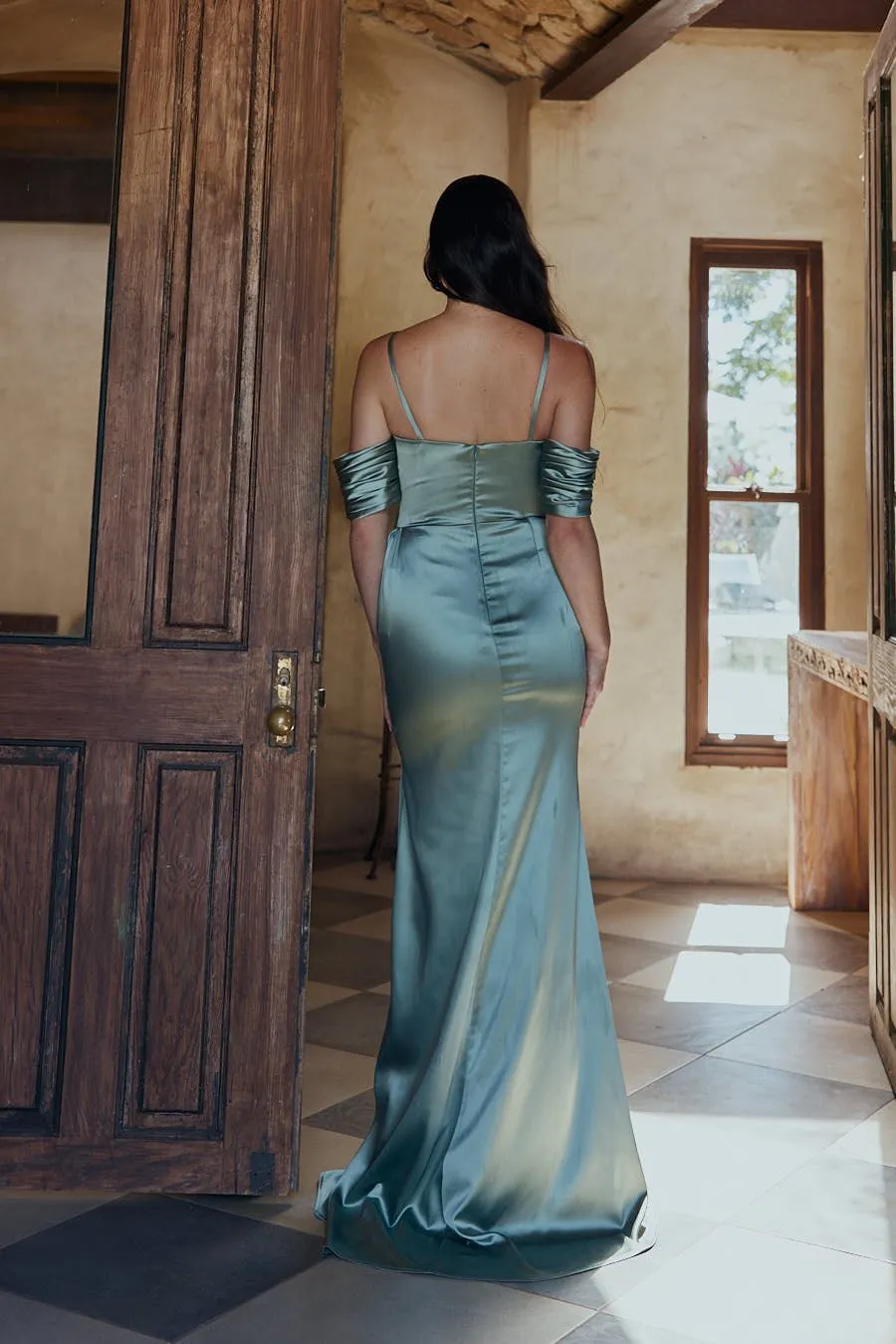 Leah Gathered Pleat Bridesmaid Dress – TO2323 Navy