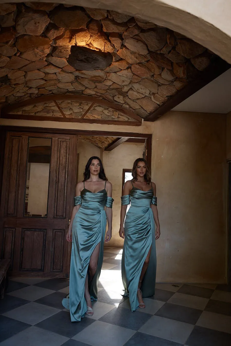 Leah Gathered Pleat Bridesmaid Dress – TO2323 Navy