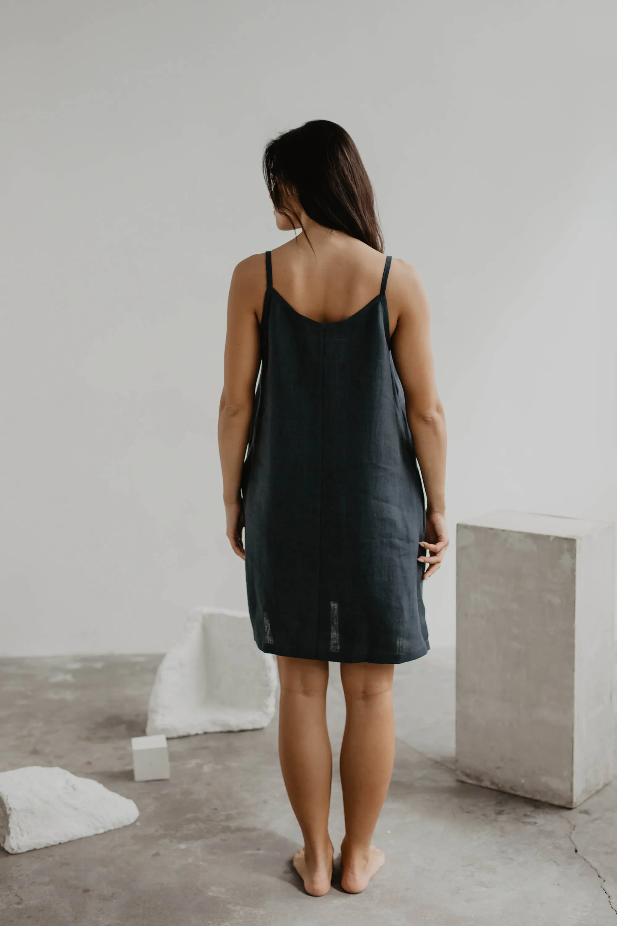 Linen slip dress ZOE by AmourLinen