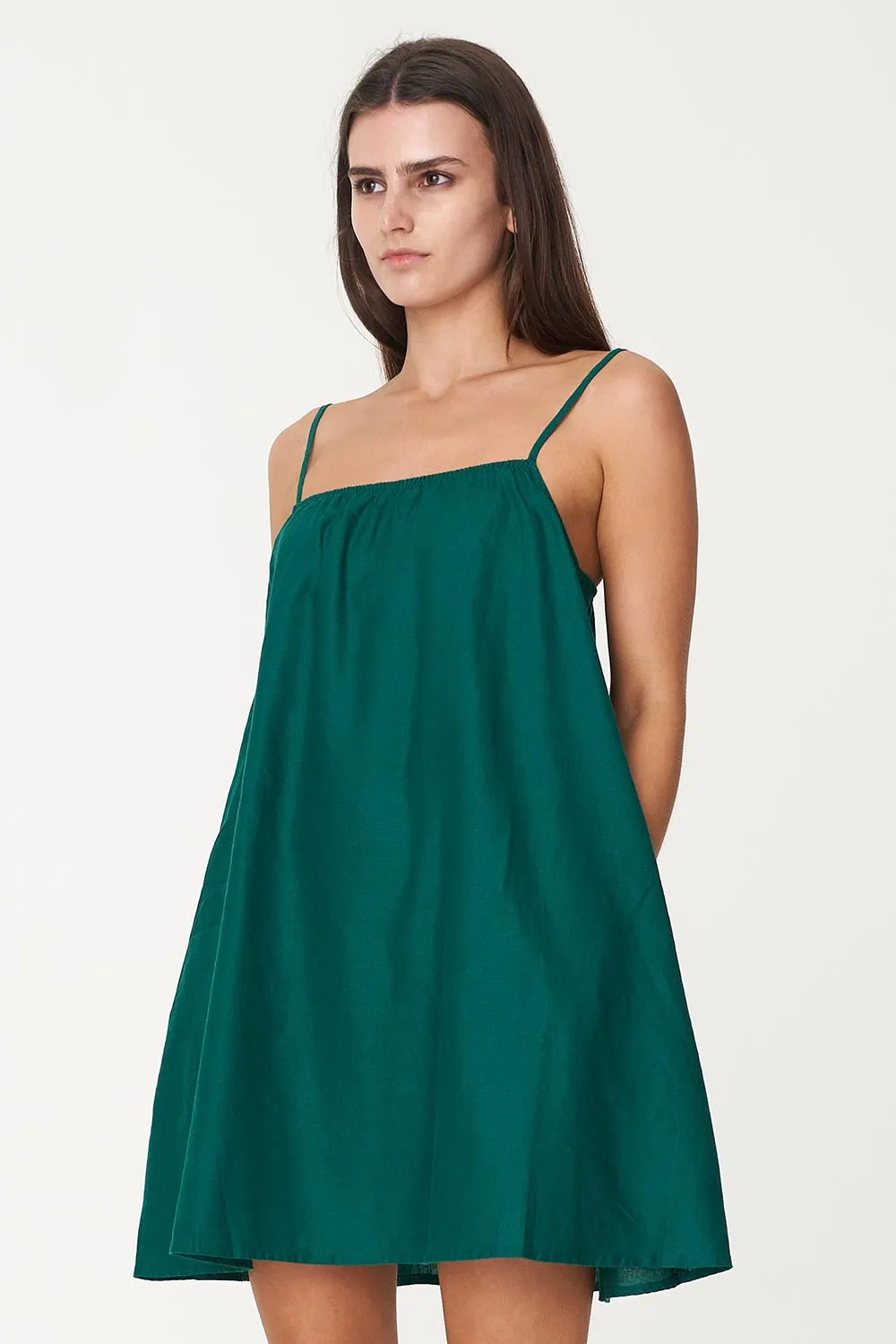 Linin Jewel Green Mini Sundress