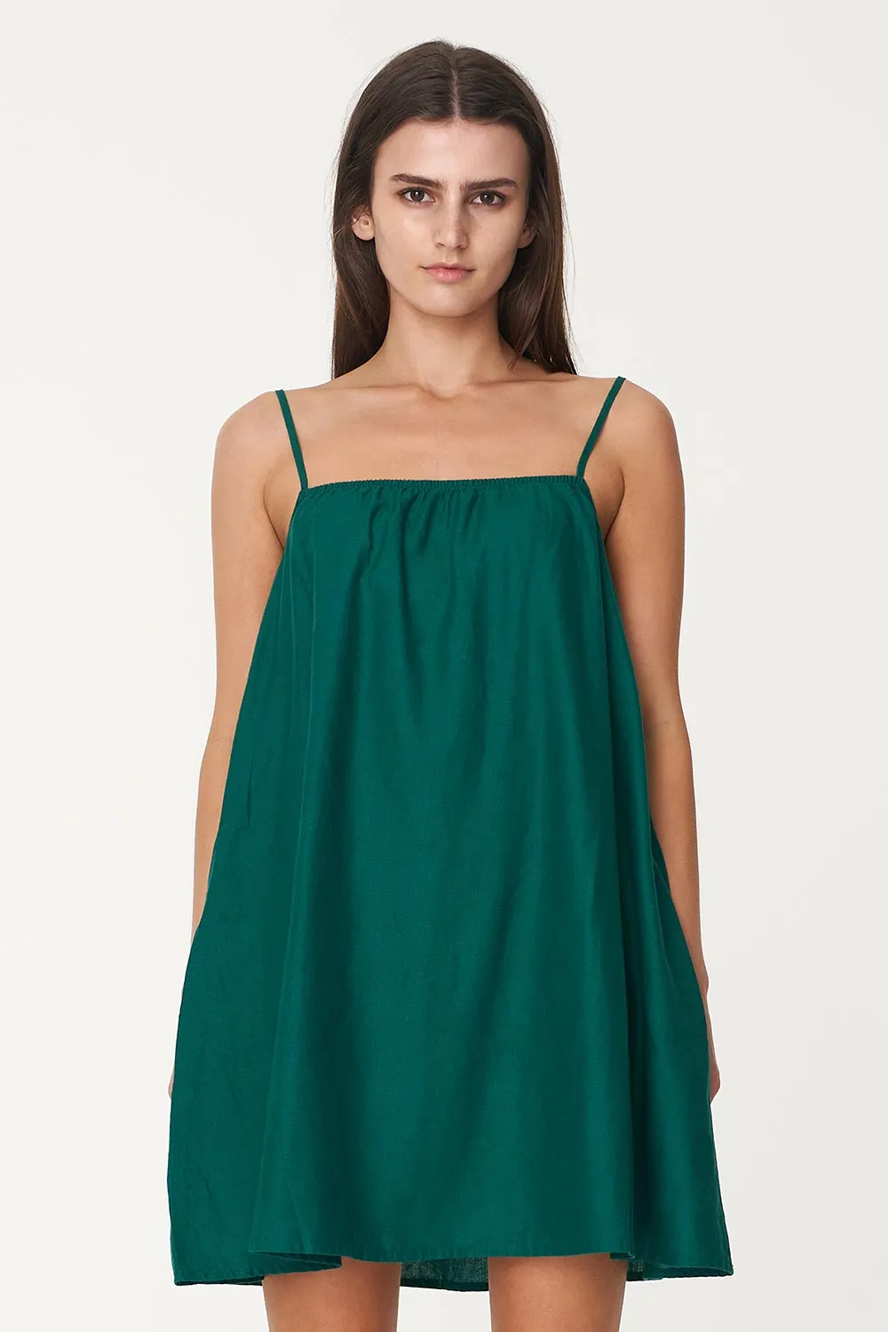 Linin Jewel Green Mini Sundress