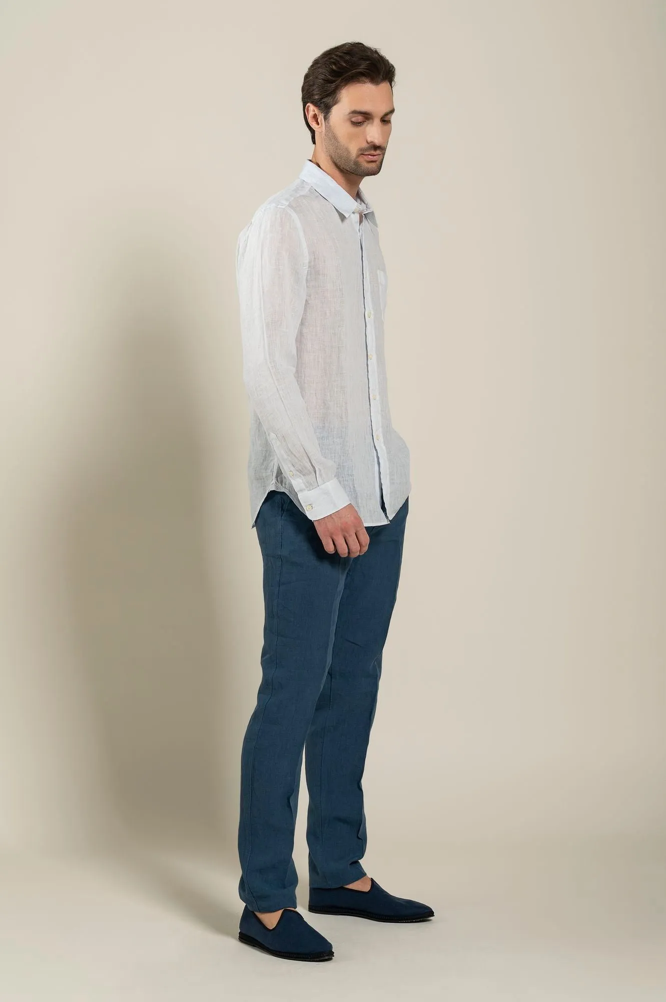 Long Sleeve Regular Fit Man Shirt With Pocket