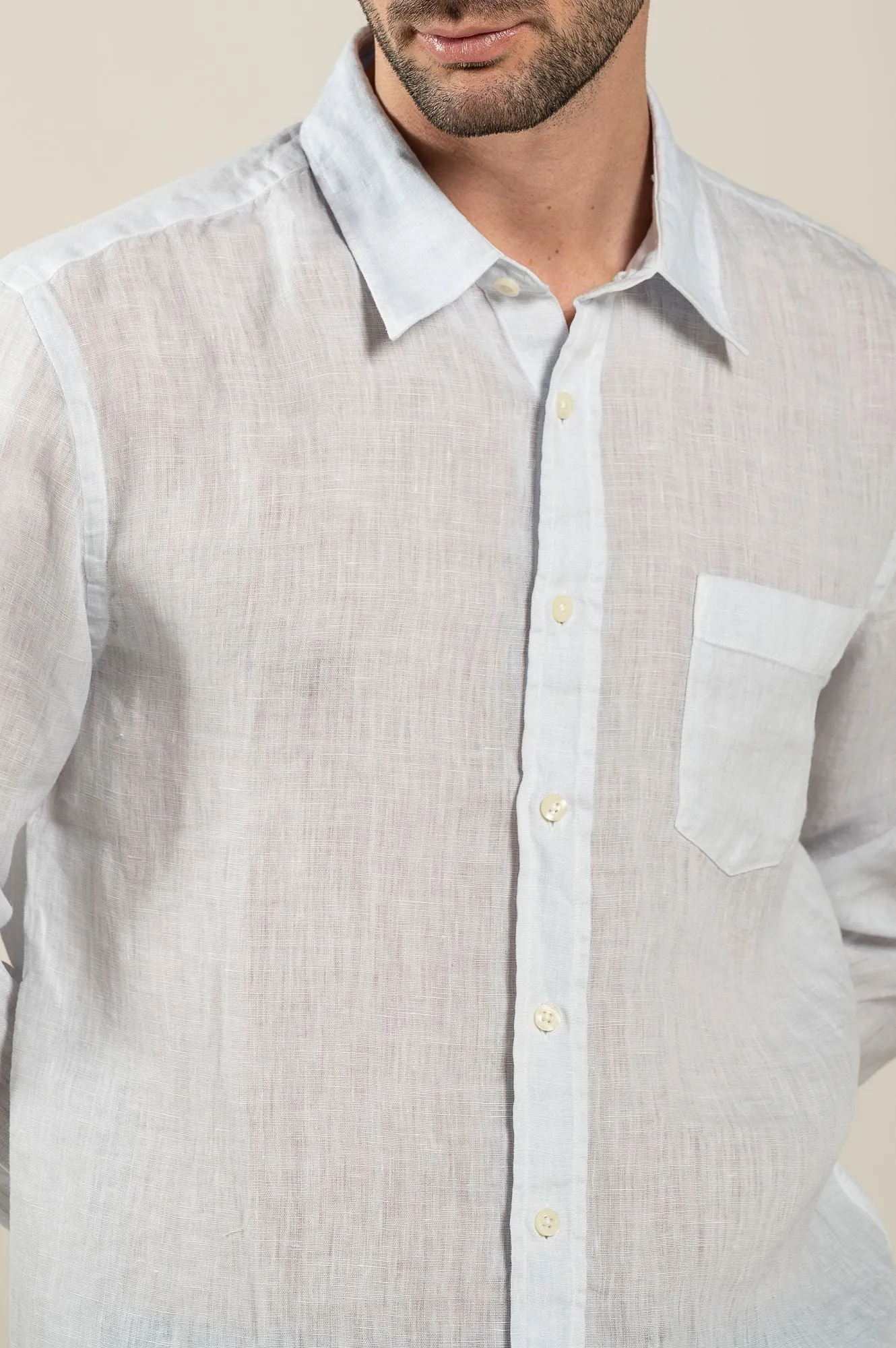 Long Sleeve Regular Fit Man Shirt With Pocket