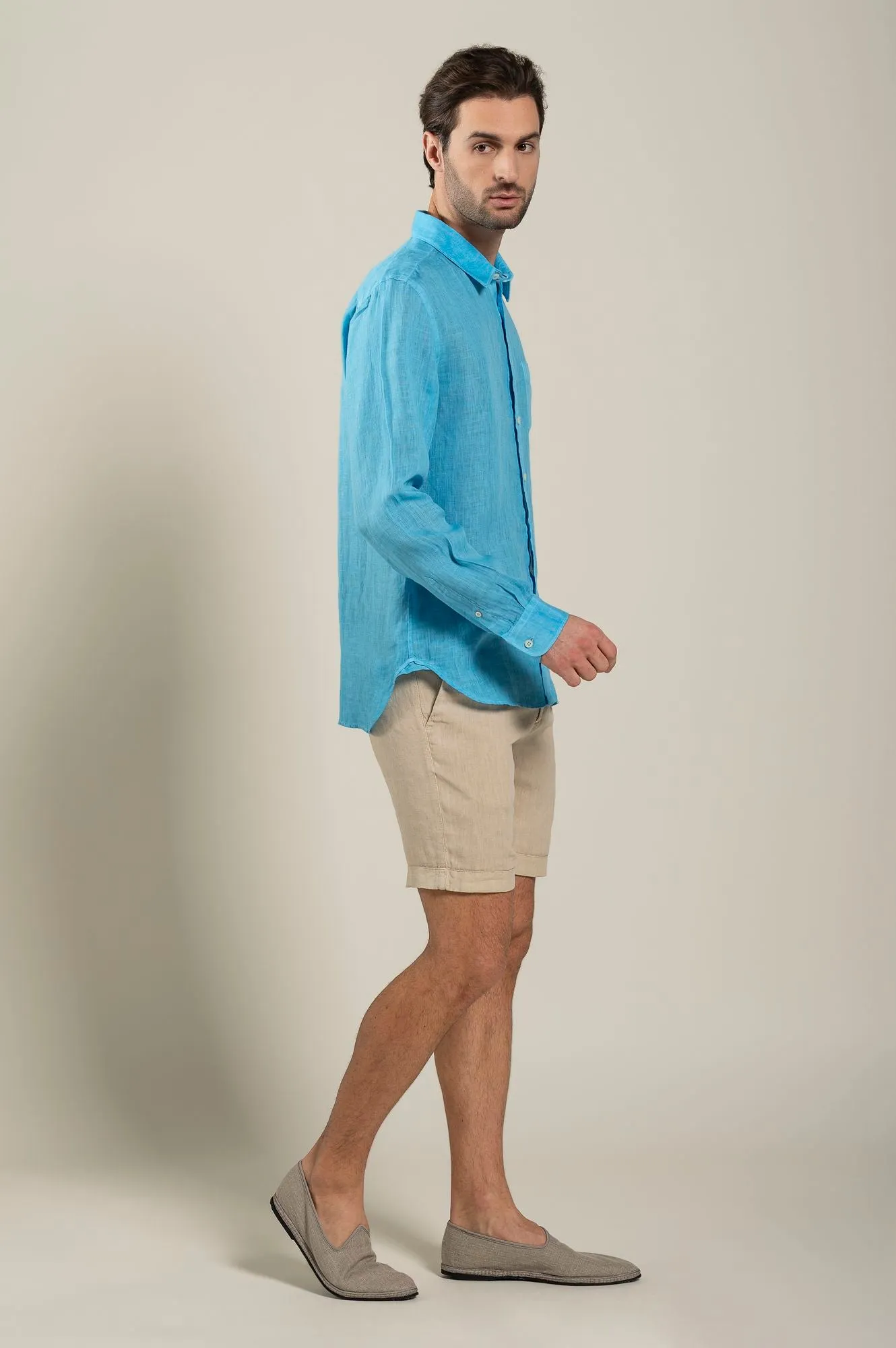 Long Sleeve Regular Fit Man Shirt With Pocket