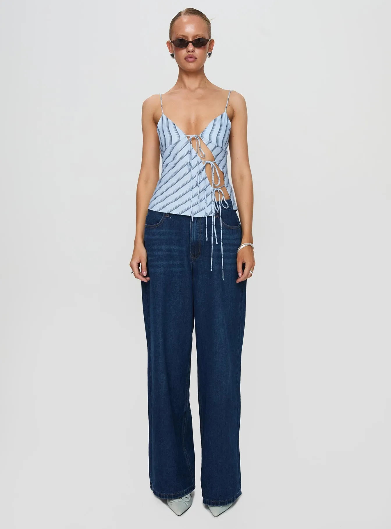 Mariah Top Blue Stripe