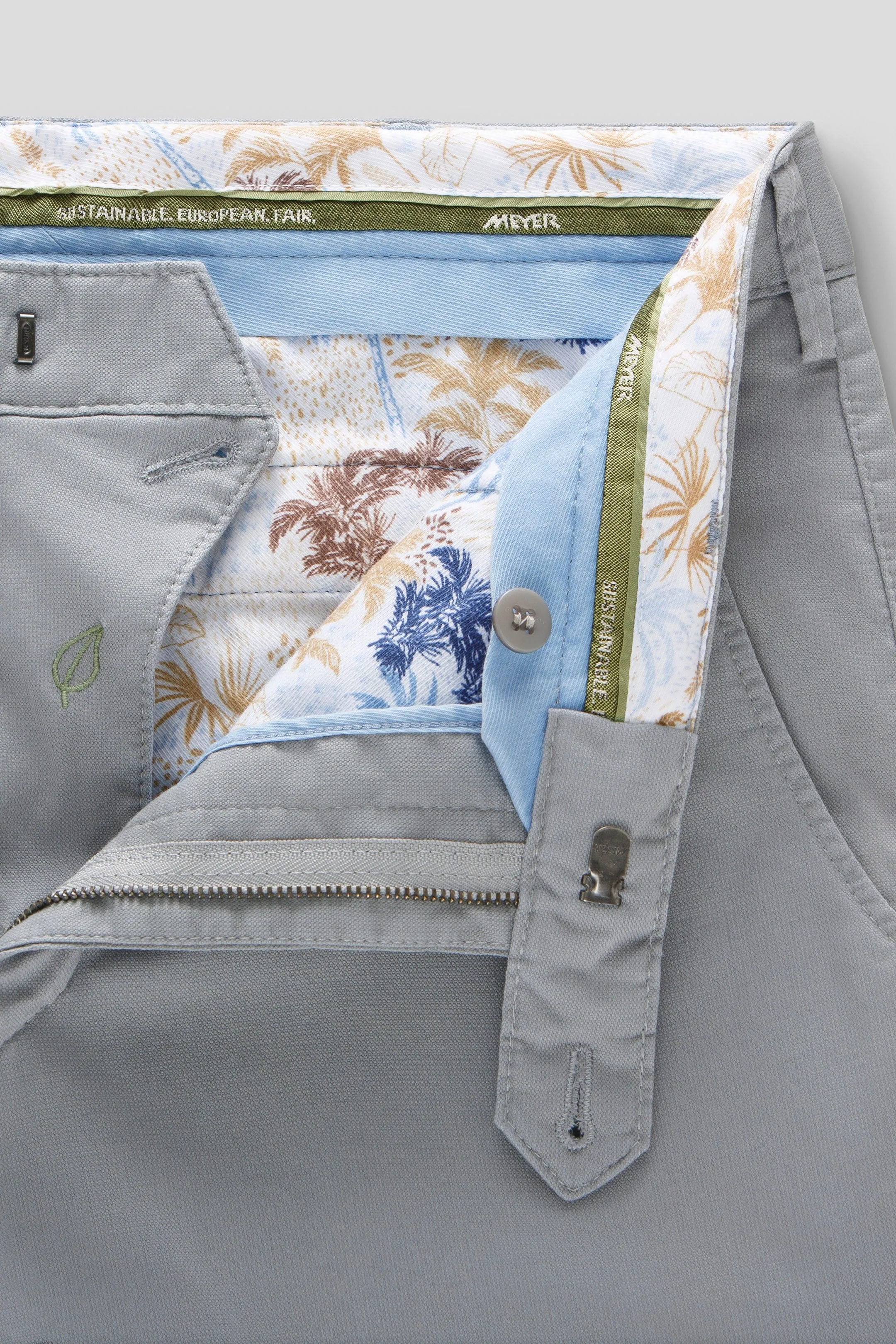 MEYER Roma Trousers - 5070 Fine Cotton Chinos - Grey
