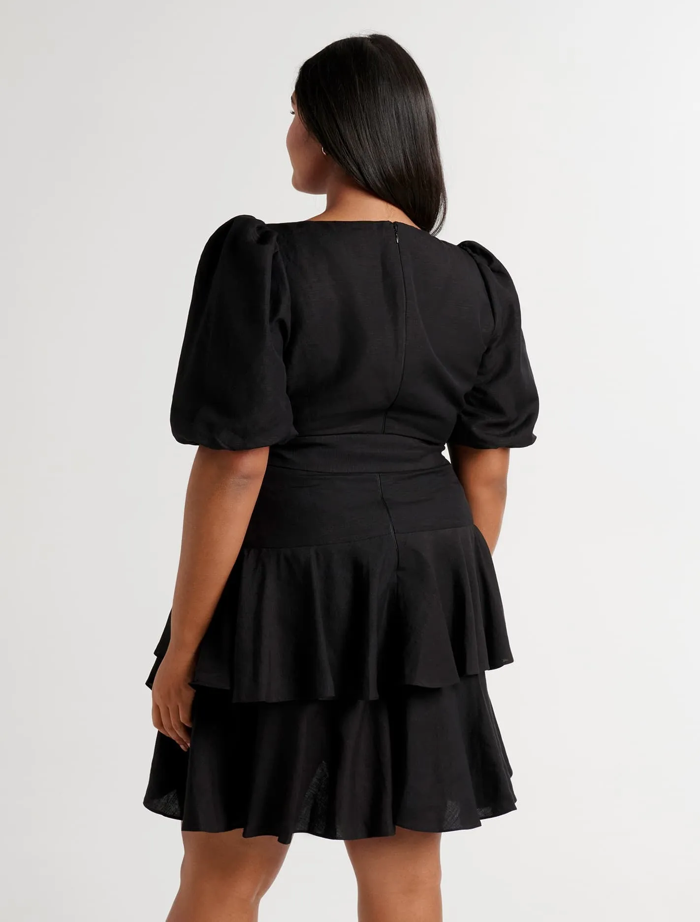 Monica Curve Tiered Linen Mini