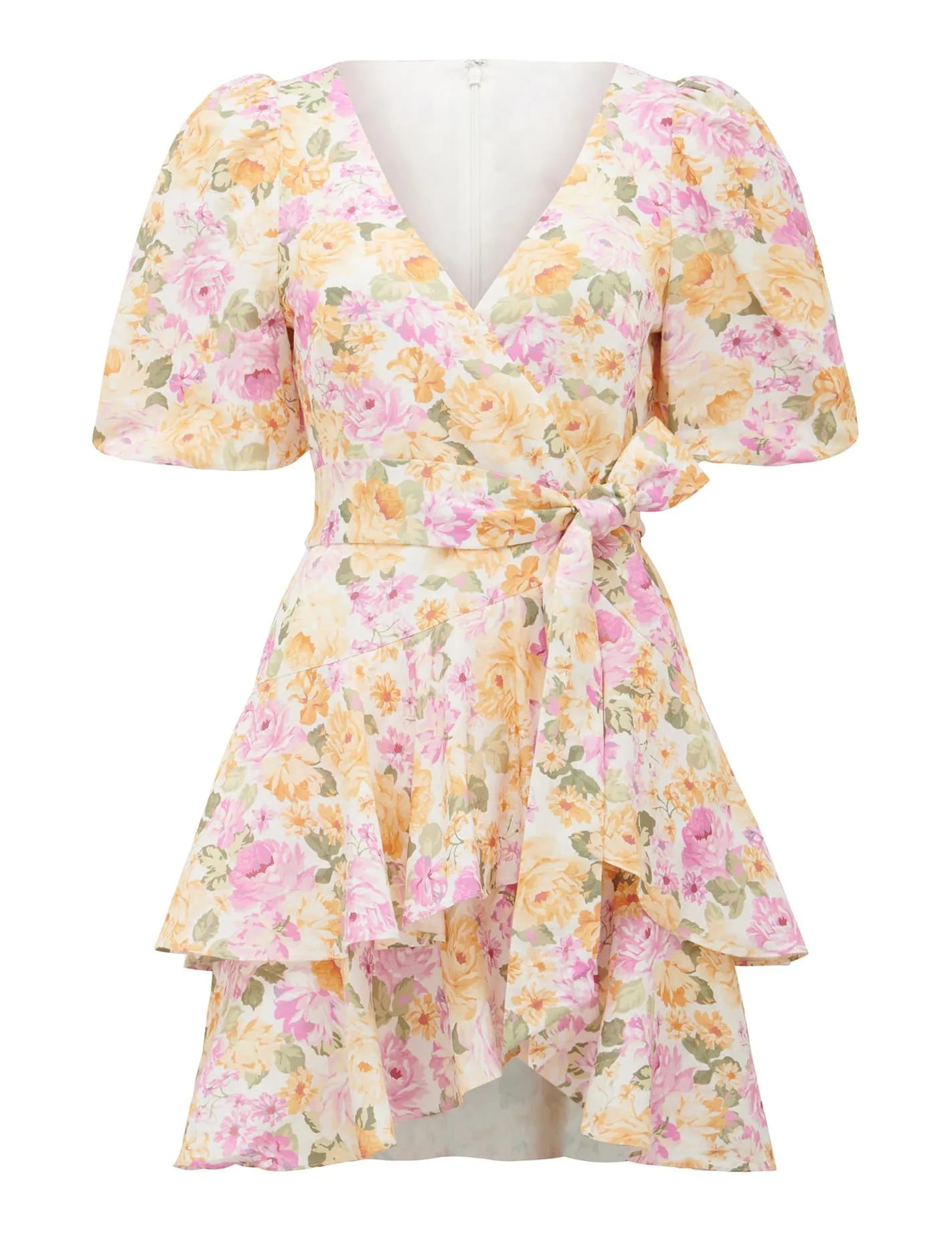 Monica Tiered Linen Mini Dress