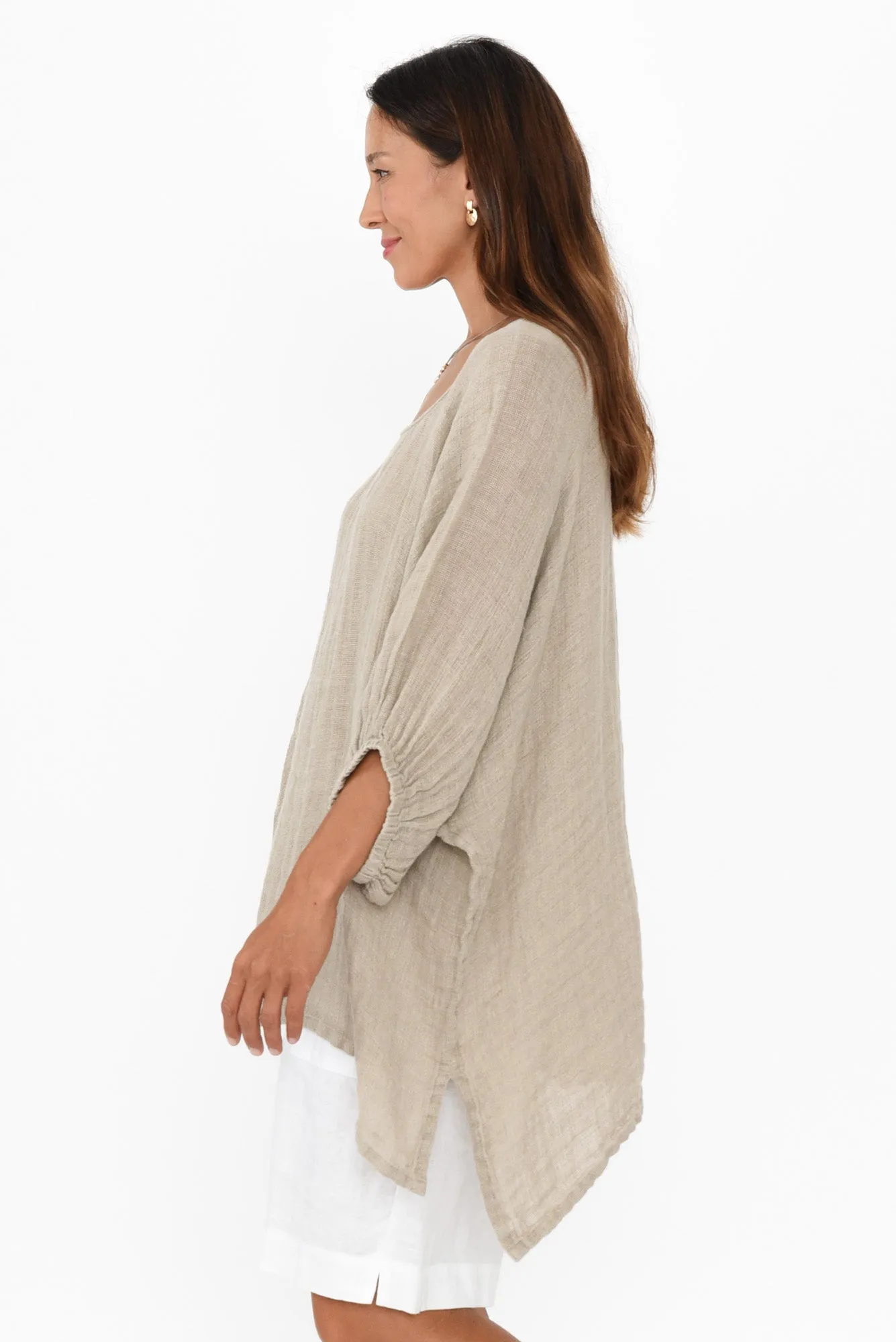 Nassau Natural Linen Top