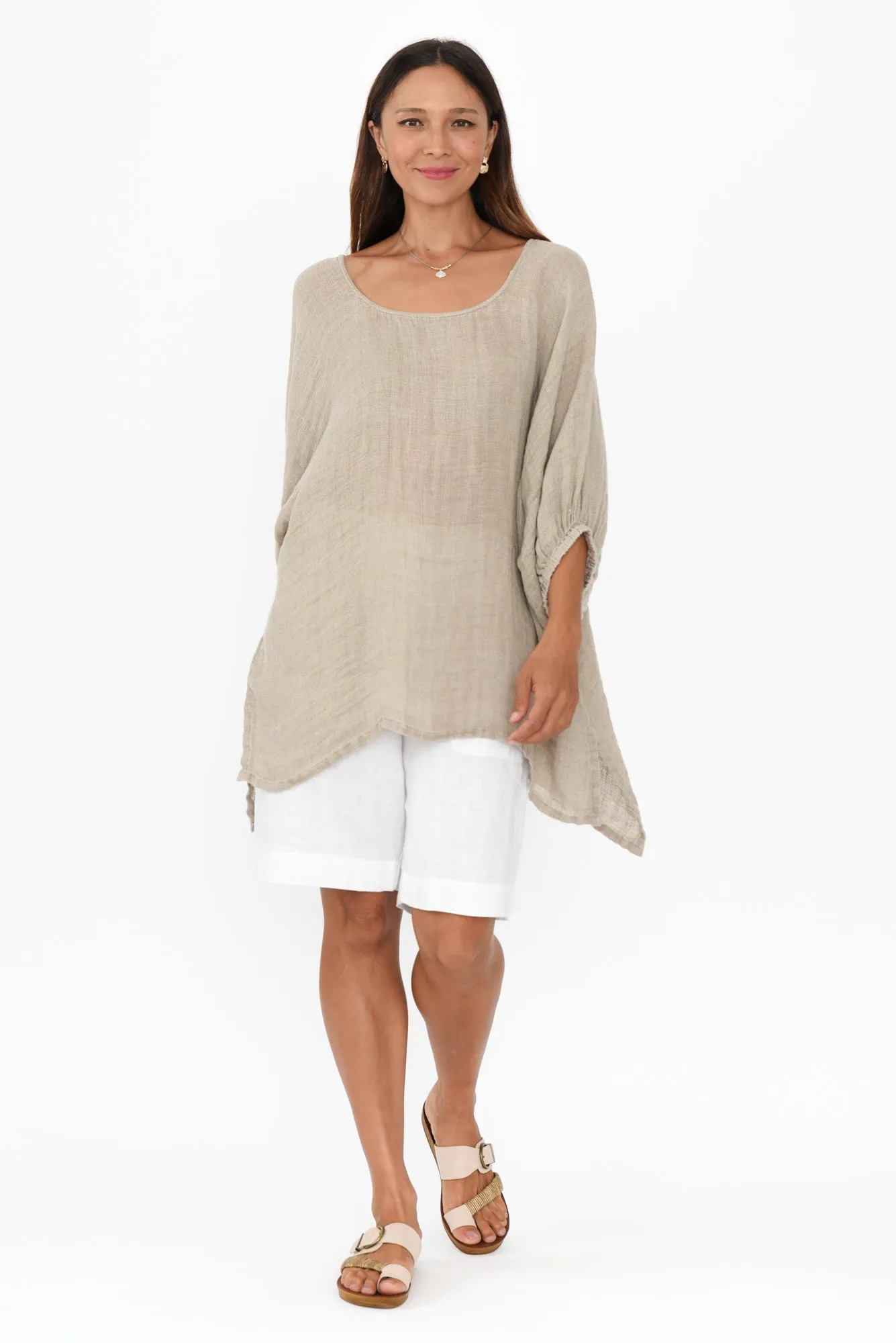 Nassau Natural Linen Top