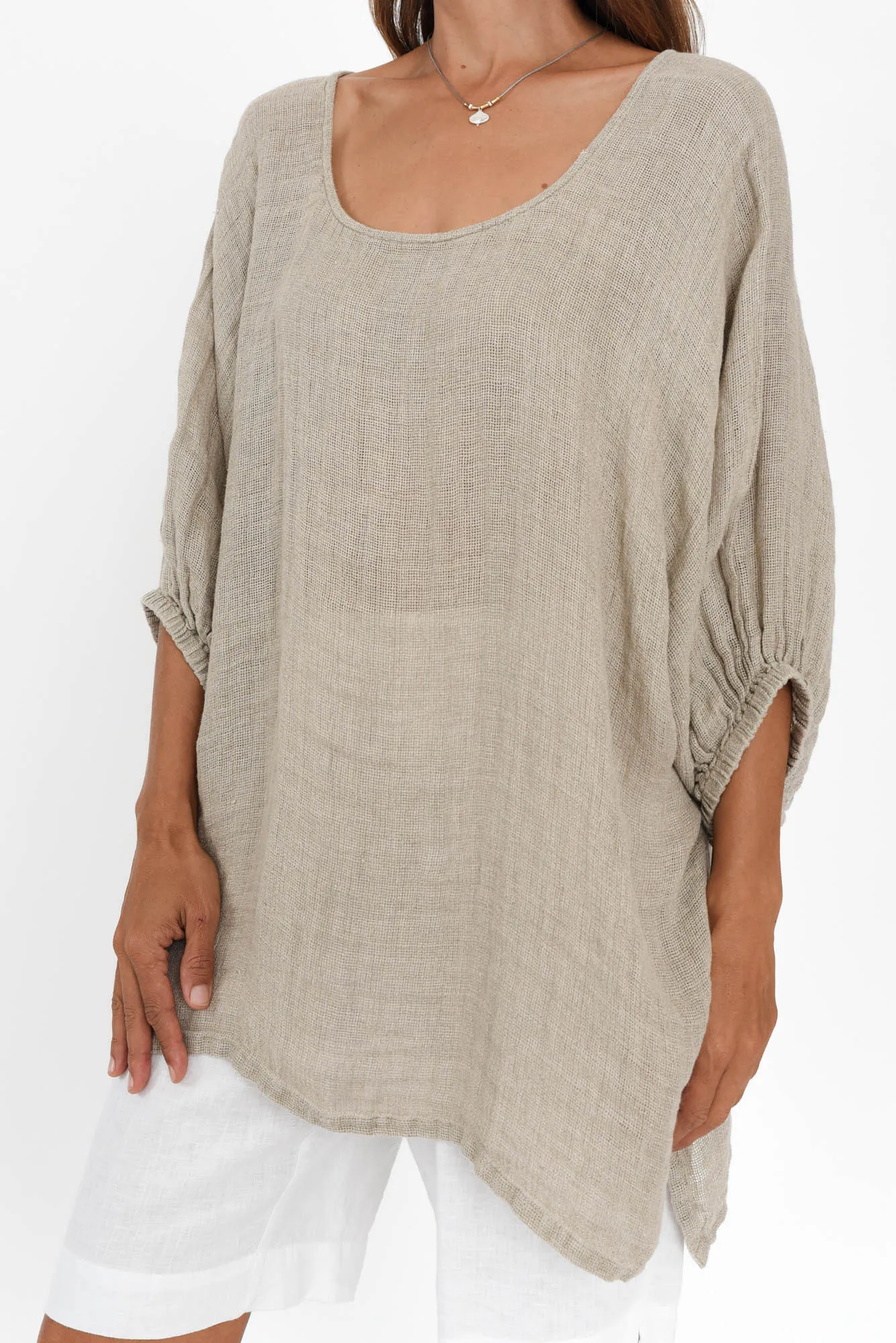 Nassau Natural Linen Top